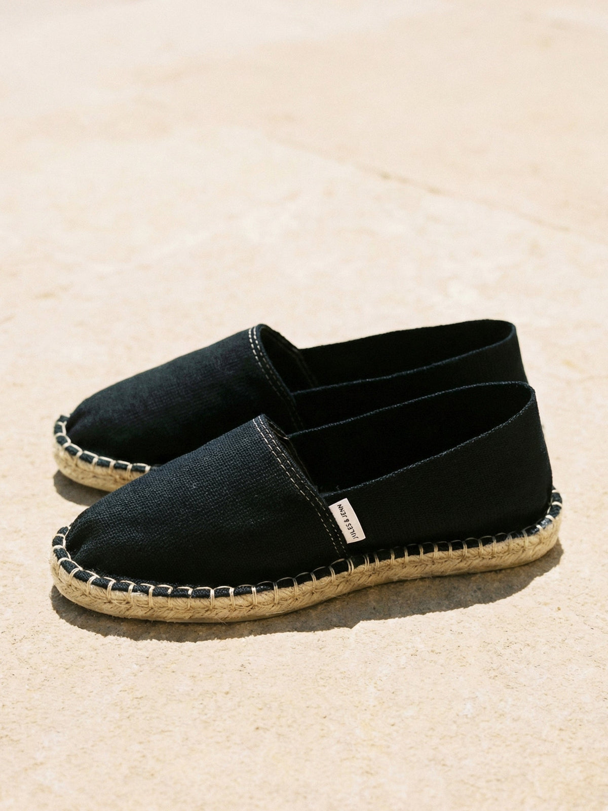 espadrilles toile coton noir femme JULES & JENN