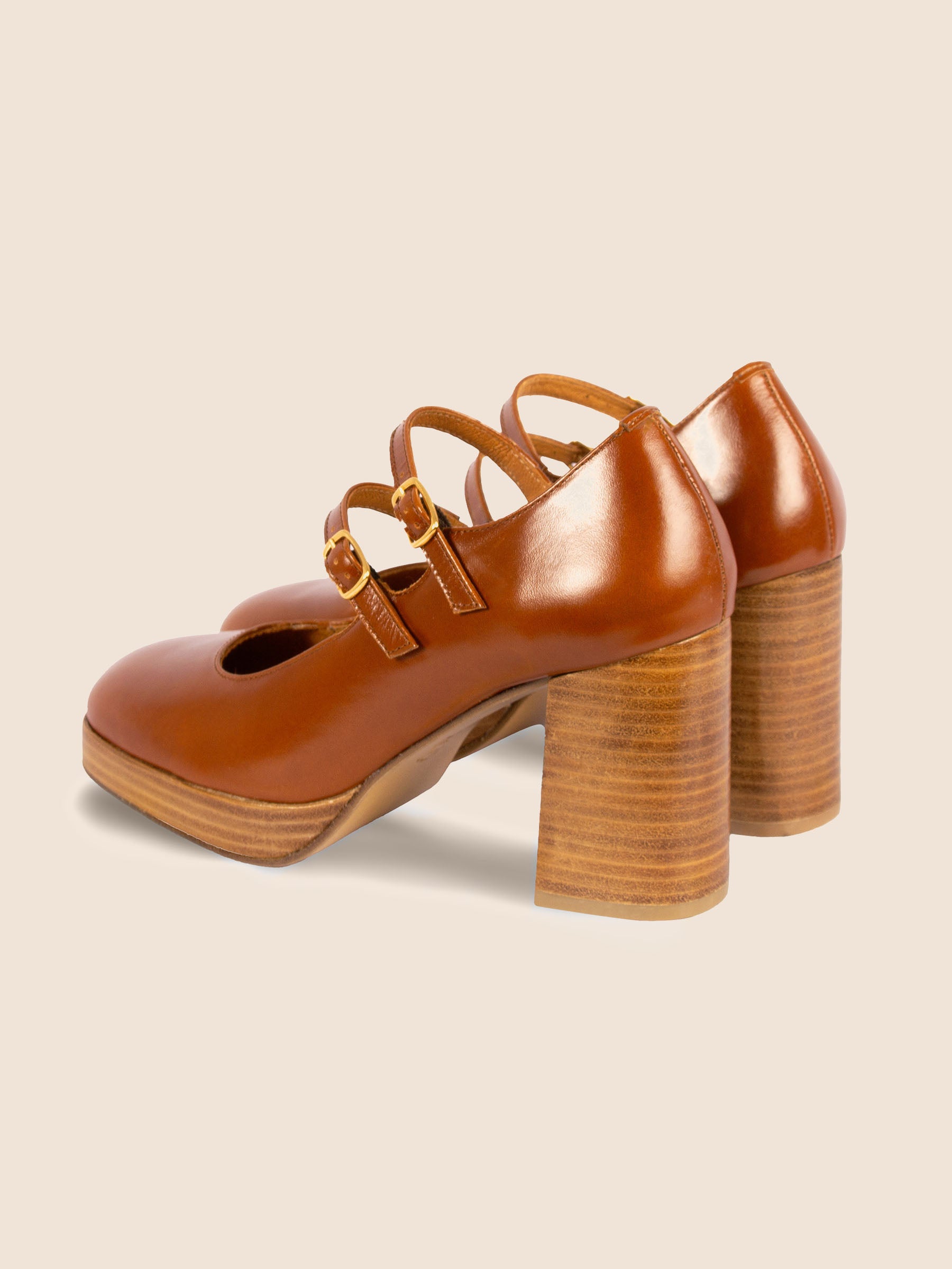 vue arriere babies plateforme cuir camel jules jenn