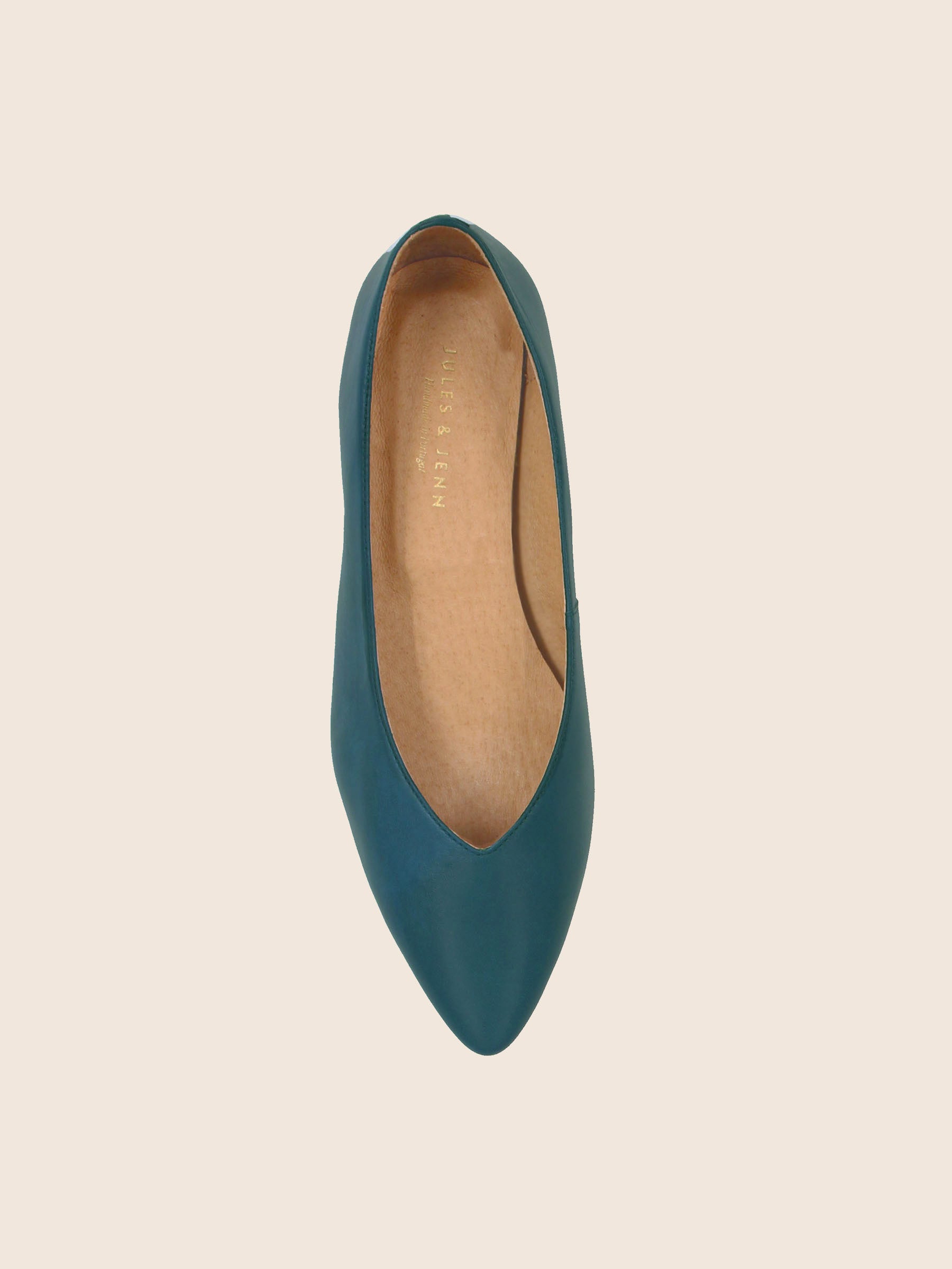 vue dessus ballerines cuir bleu jules & jenn