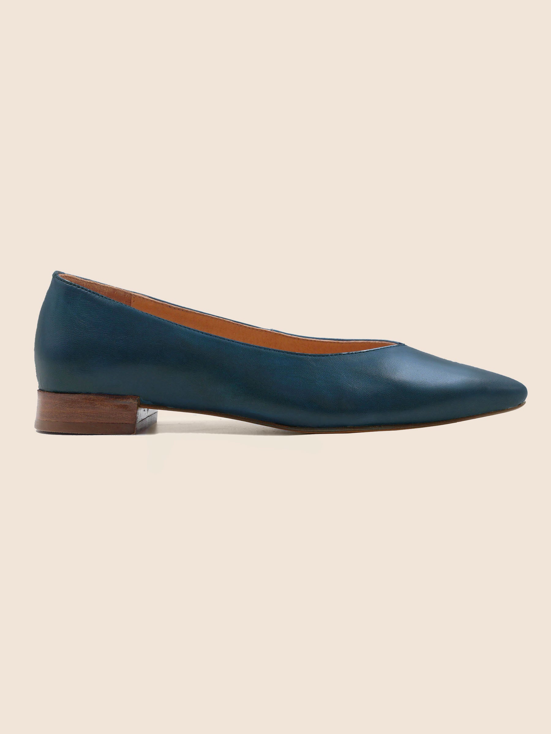 vue extérieur ballerines cuir bleu jules & jenn