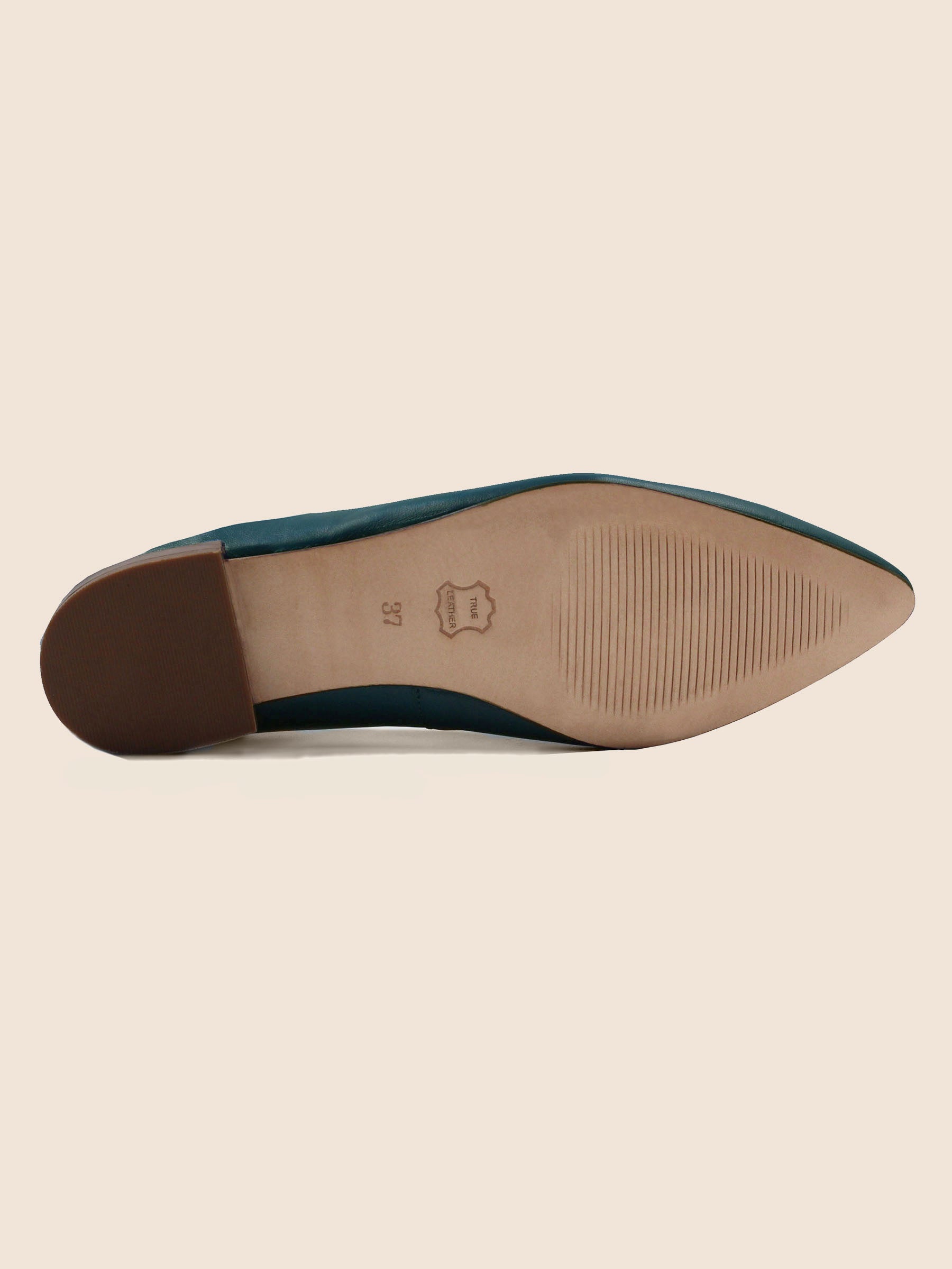 vue dessous ballerines cuir bleu jules & jenn