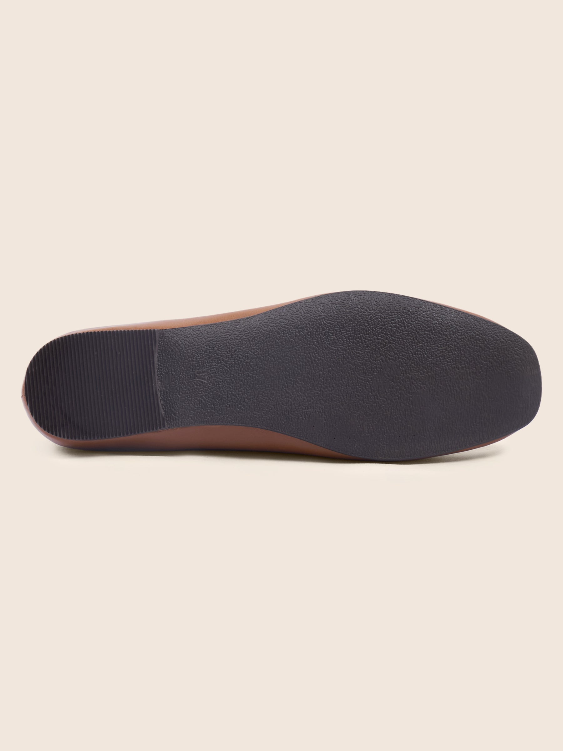 vue dessous ballerines souples paola cuir camel jules & jenn