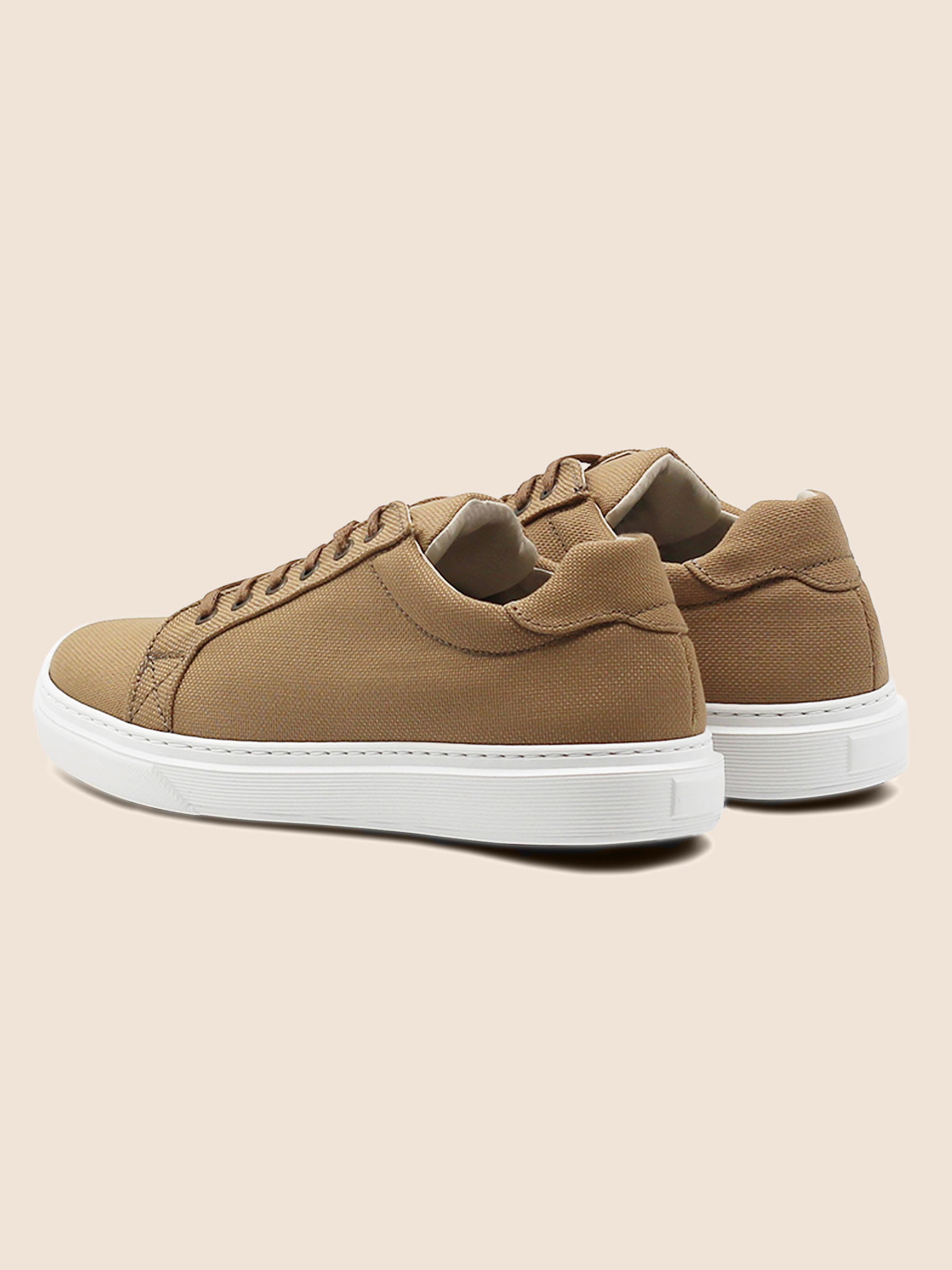 vue arriere baskets recyclees homme camel jules jenn