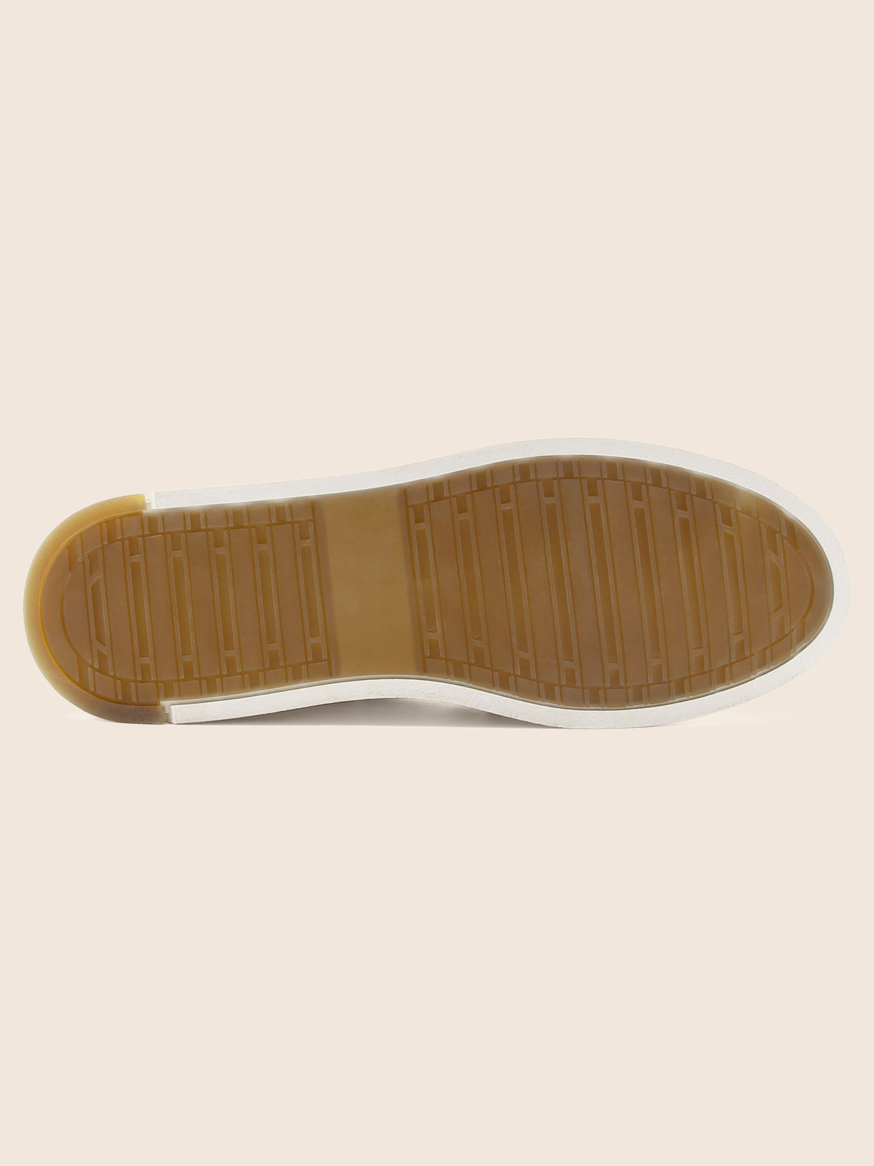vue dessous baskets leo cuir blanc kaki jules & jenn