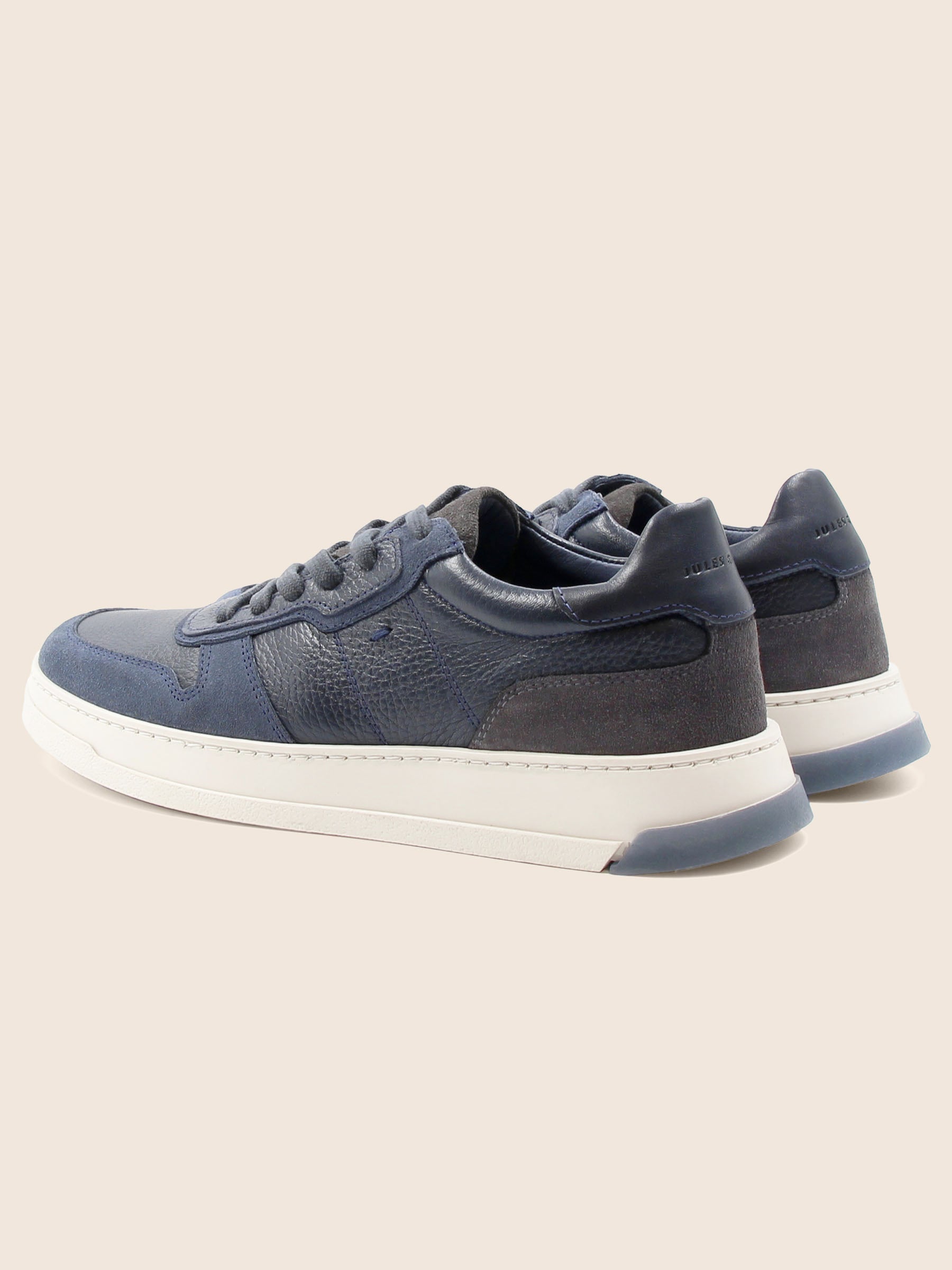 vue arriere baskets leo cuir bleu jules jenn