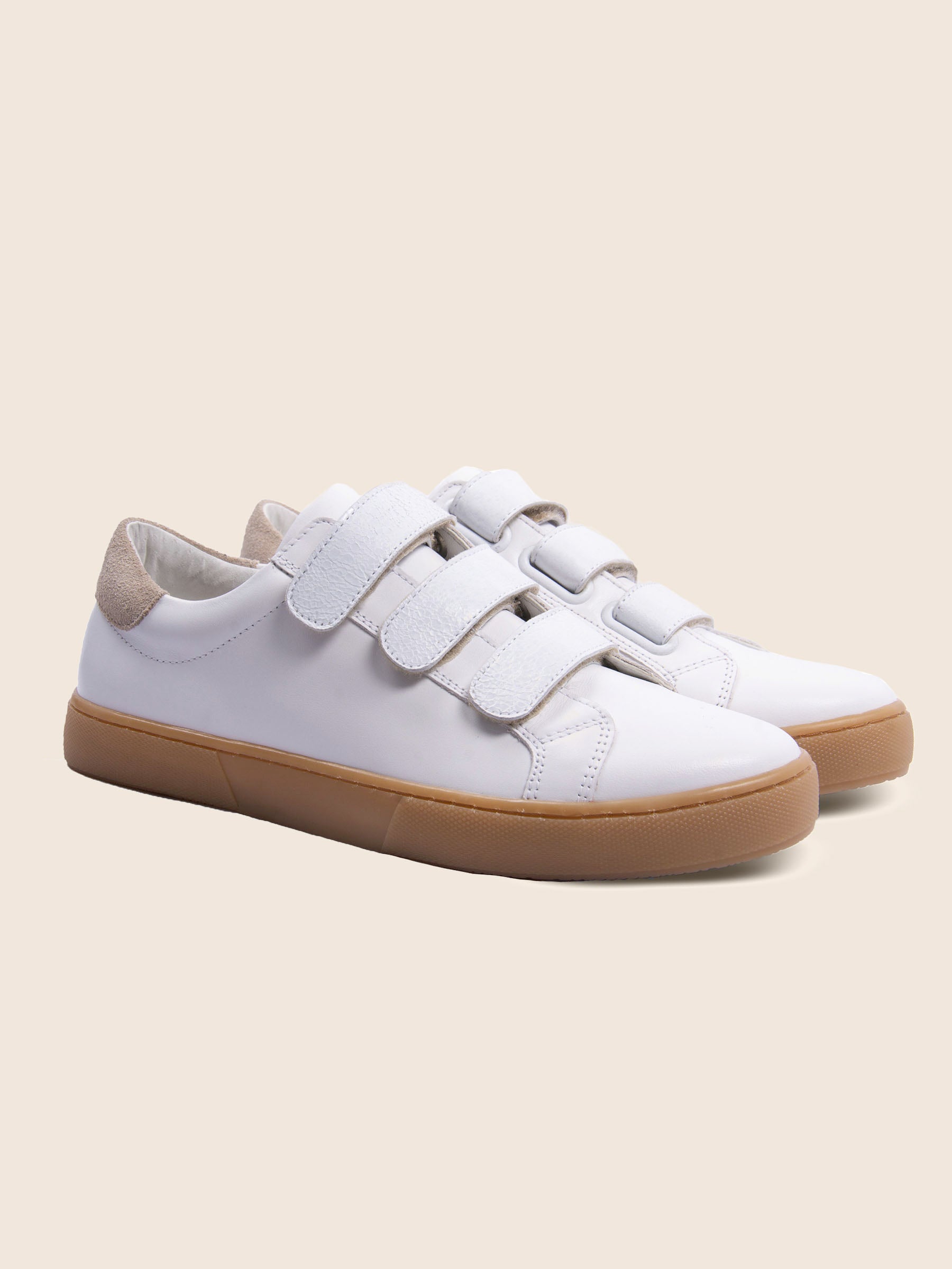 baskets scratch cuir blanc taupe jules jenn