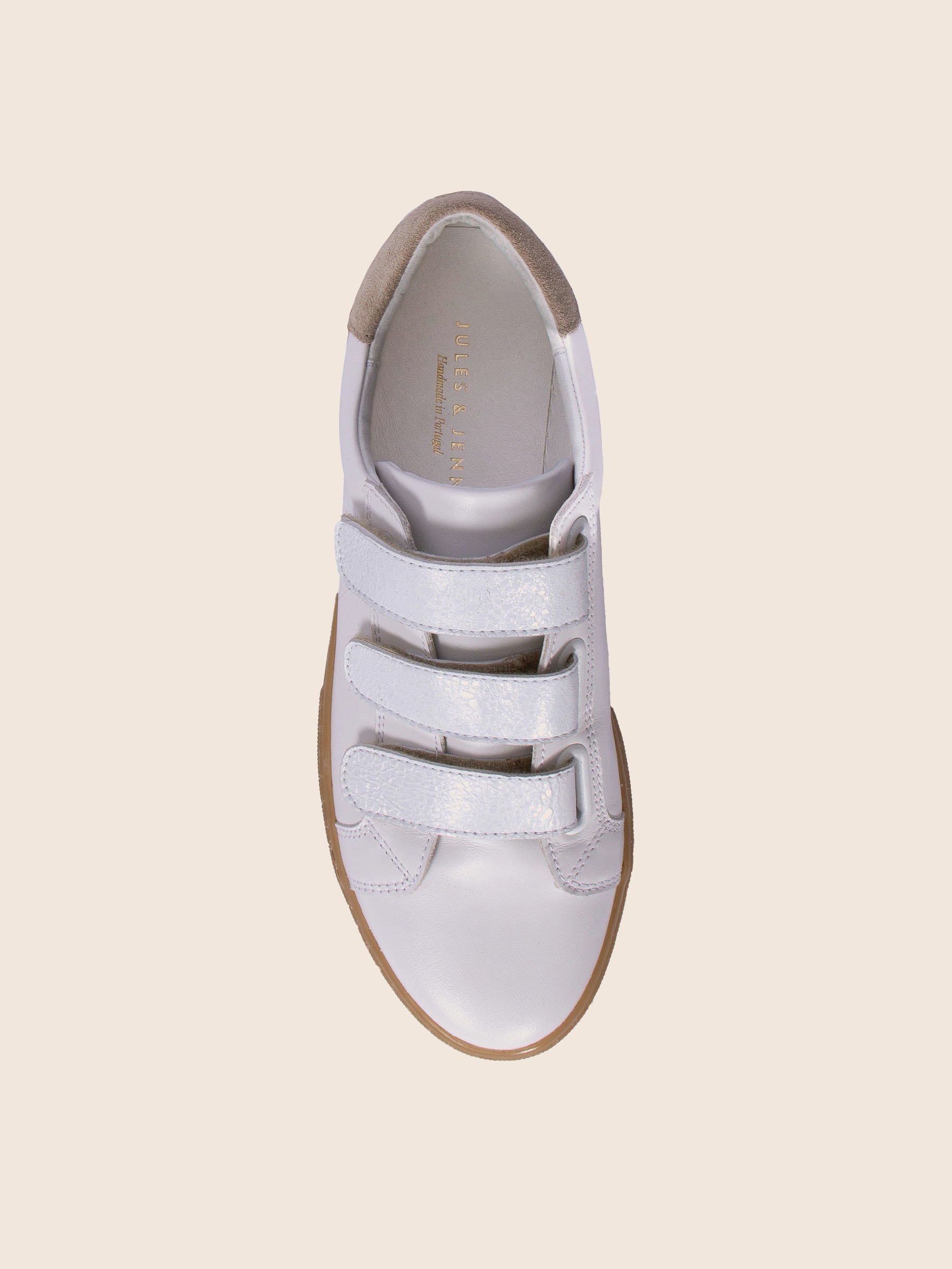 baskets scratch cuir blanc taupe jules jenn