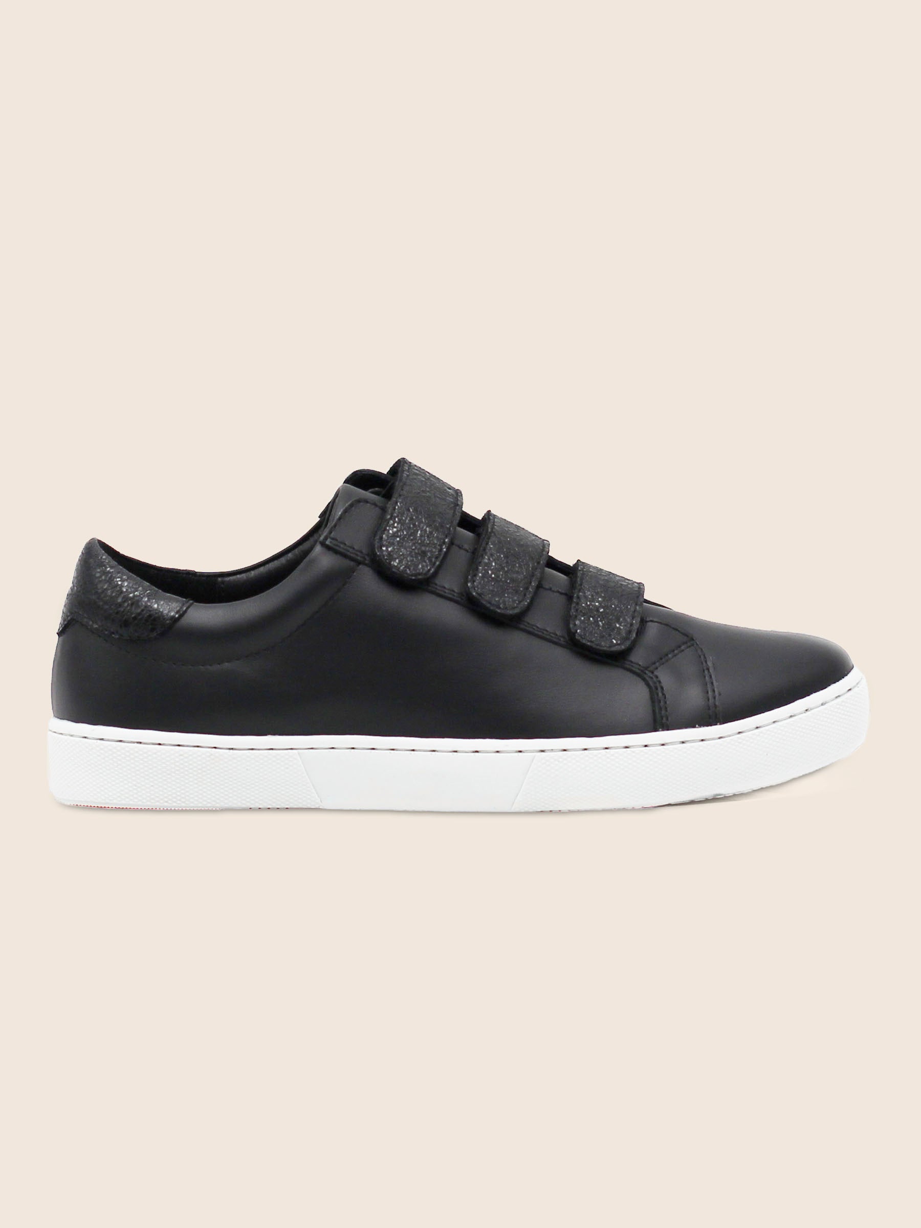 vue profil baskets scratch cuir noir jules jenn