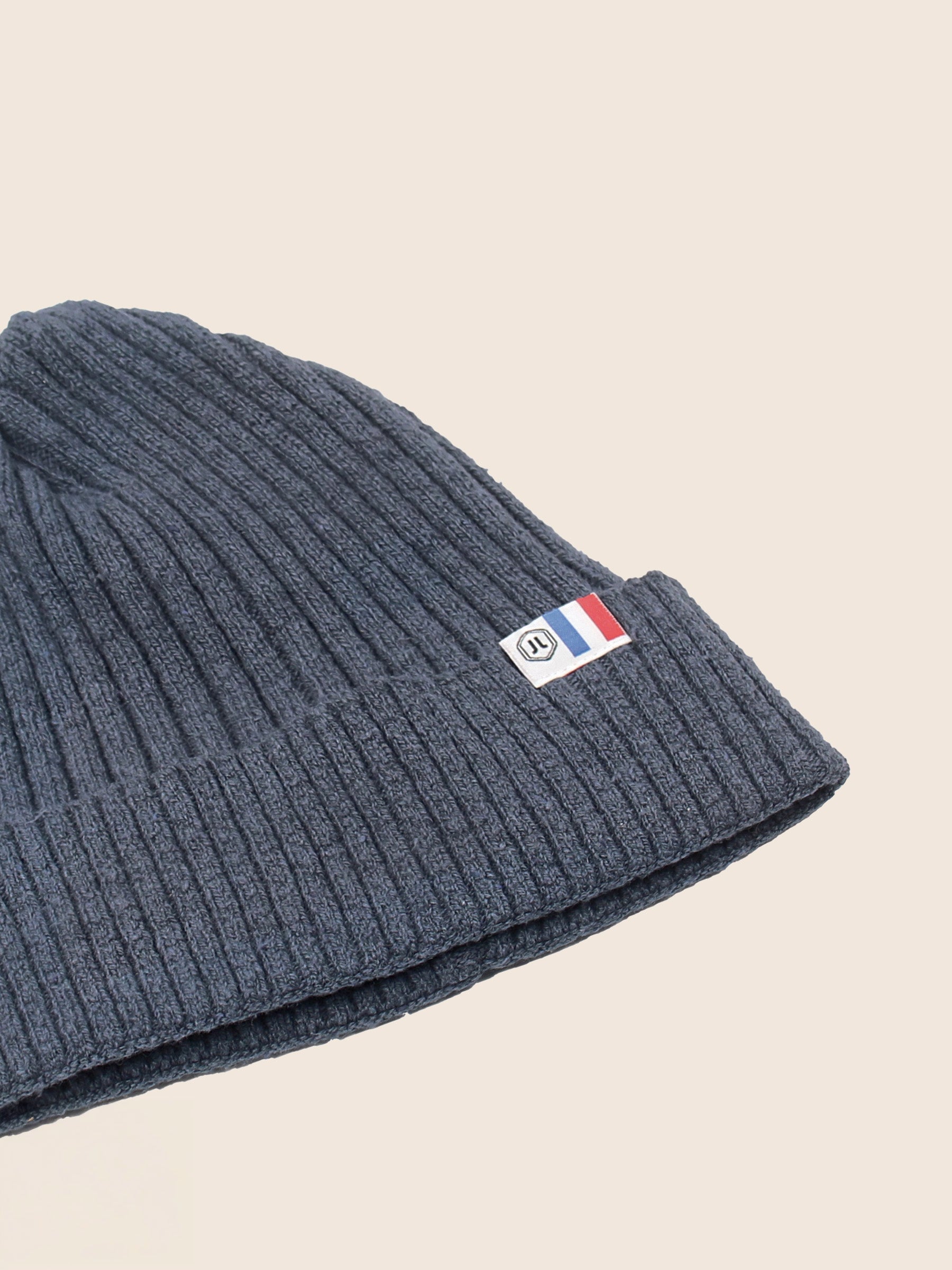 vue serree bonnet coton recycle bleu denim jules jenn