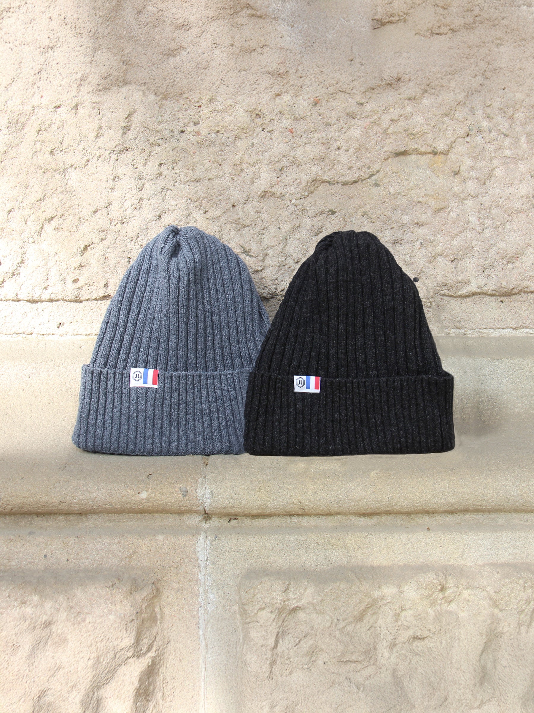 vue posée bonnet coton recycle bleu denim jules jenn