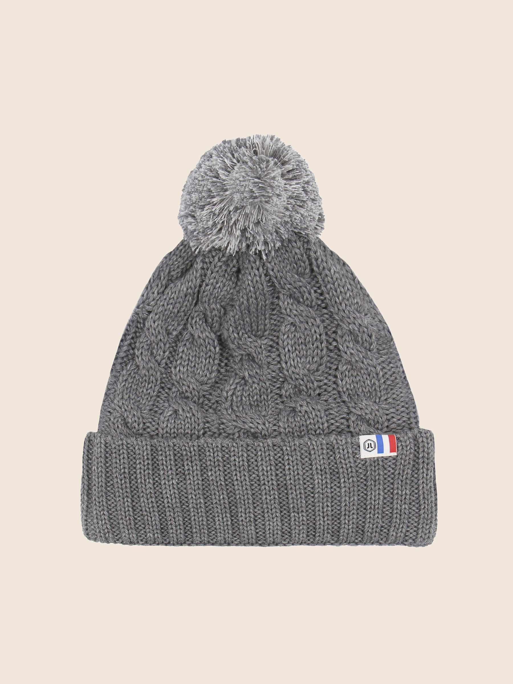 bonnet pompon laine gris jules jenn