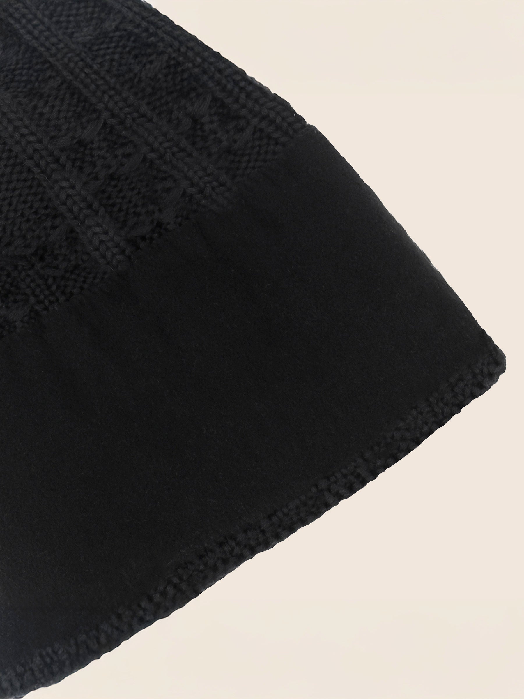 vue interieur bonnet pompon laine noir gris jules jenn