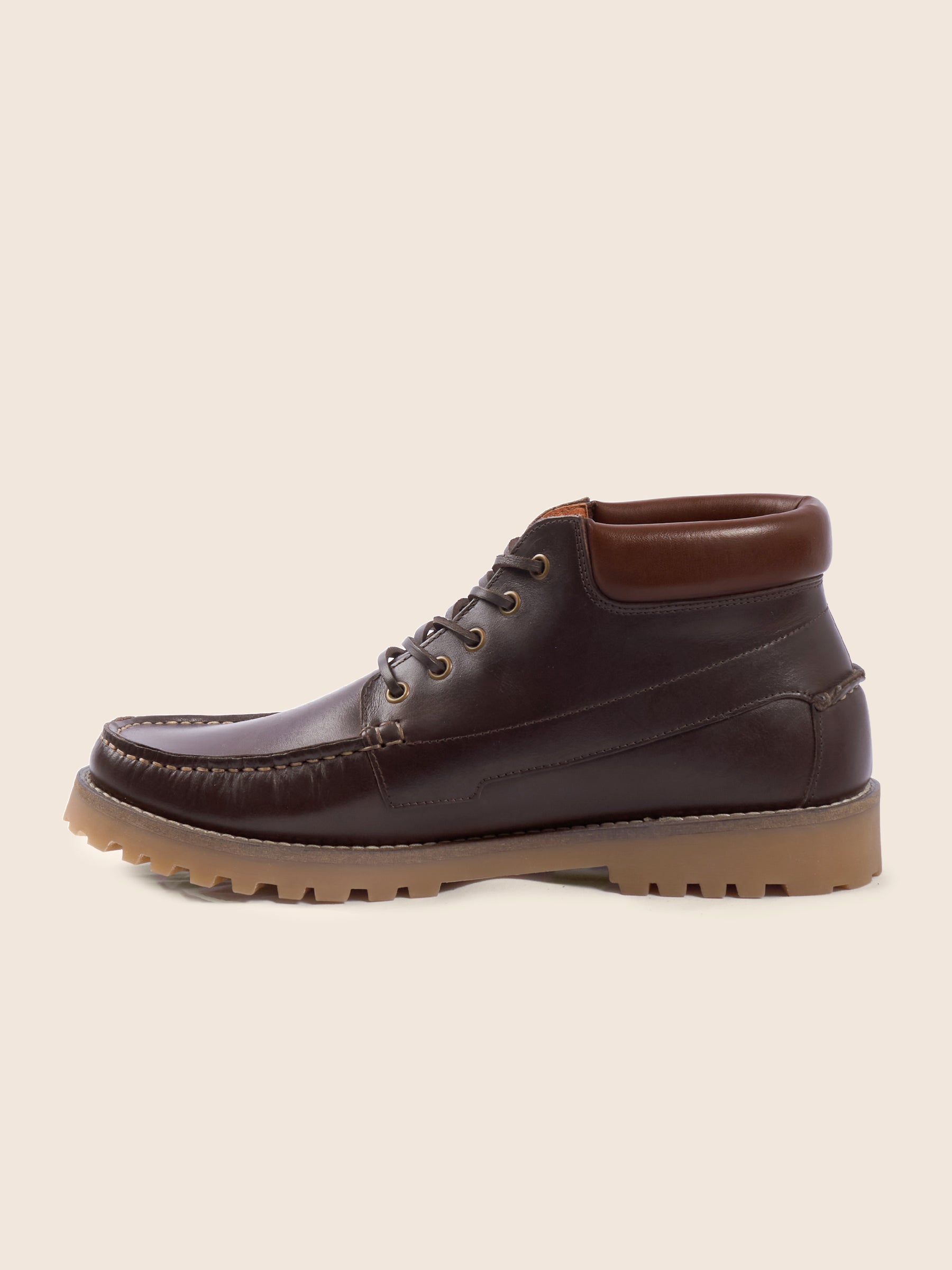 photo vue interieure boots ateau campons tom cuir marron jules jenn