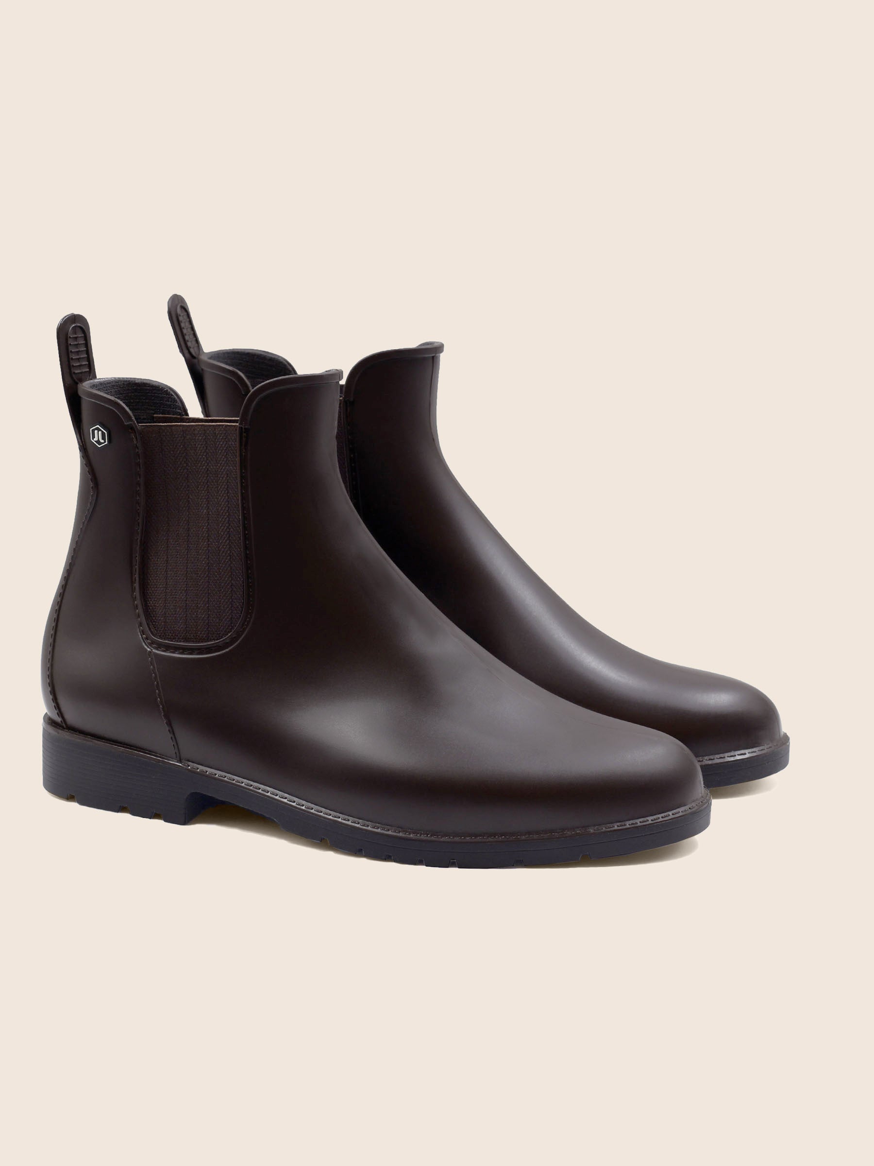 boots de pluie caoutchouc marron