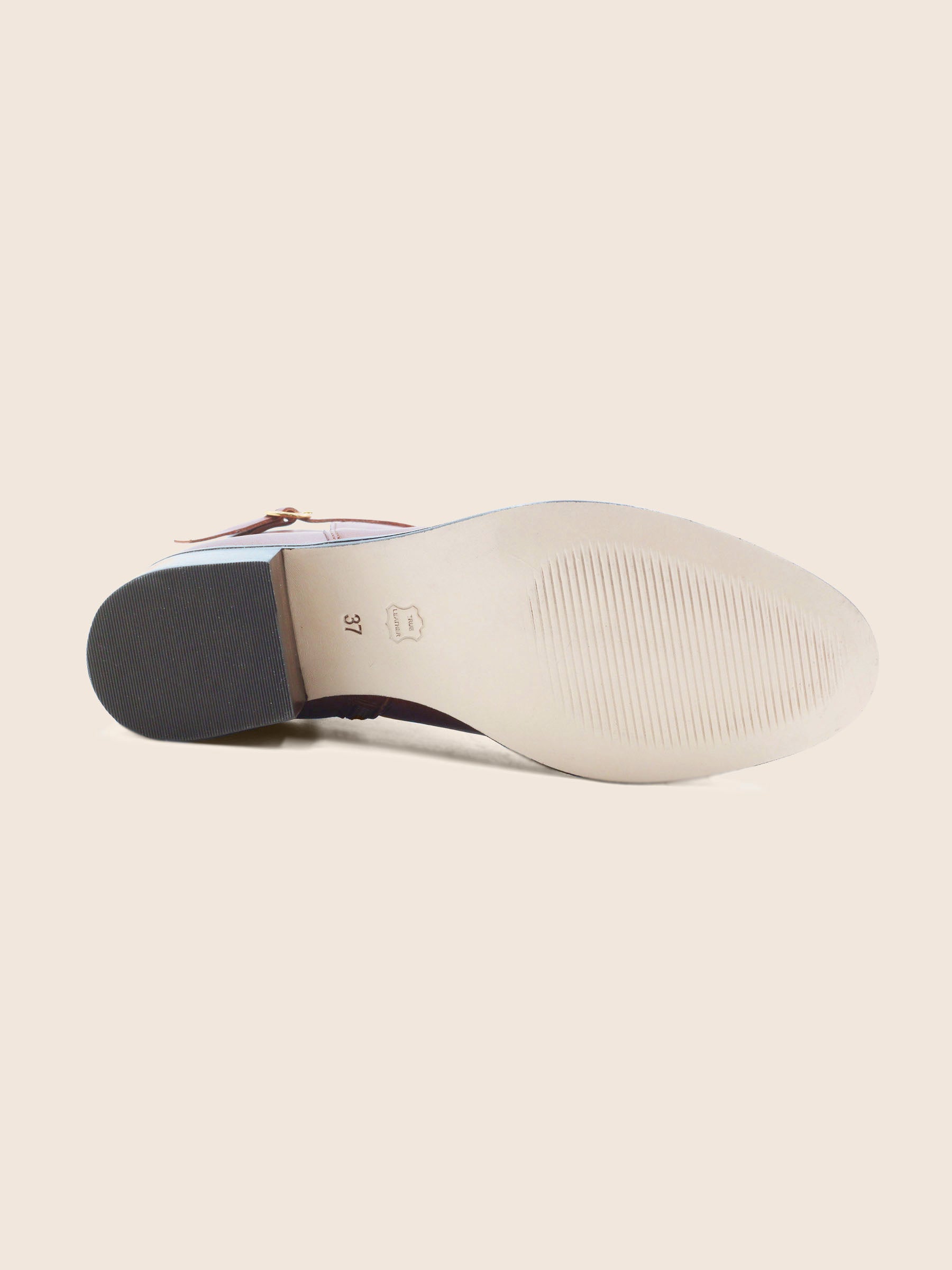 vue dessous bottines cavalière cuir camel jules jenn