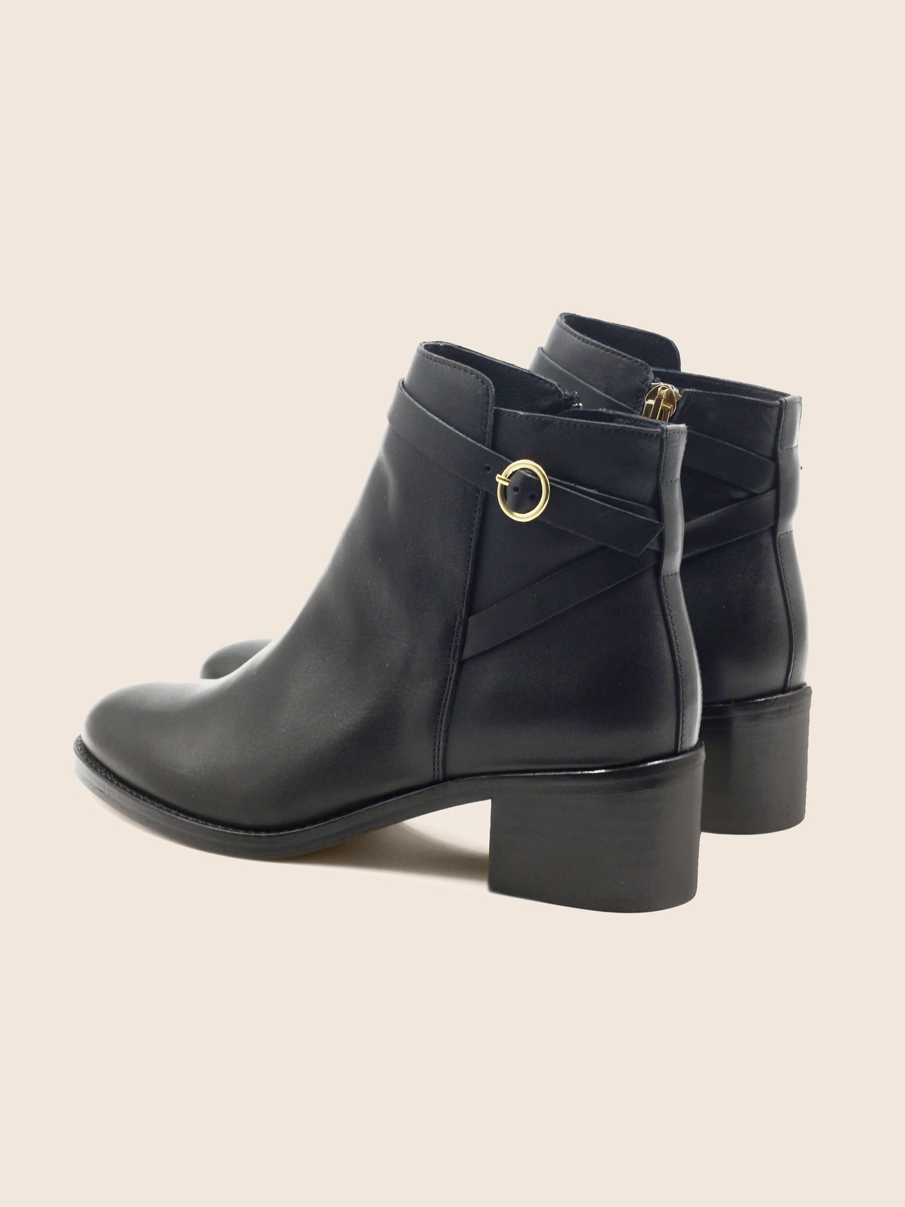 vue arrière bottines cavalière cuir noir jules jenn