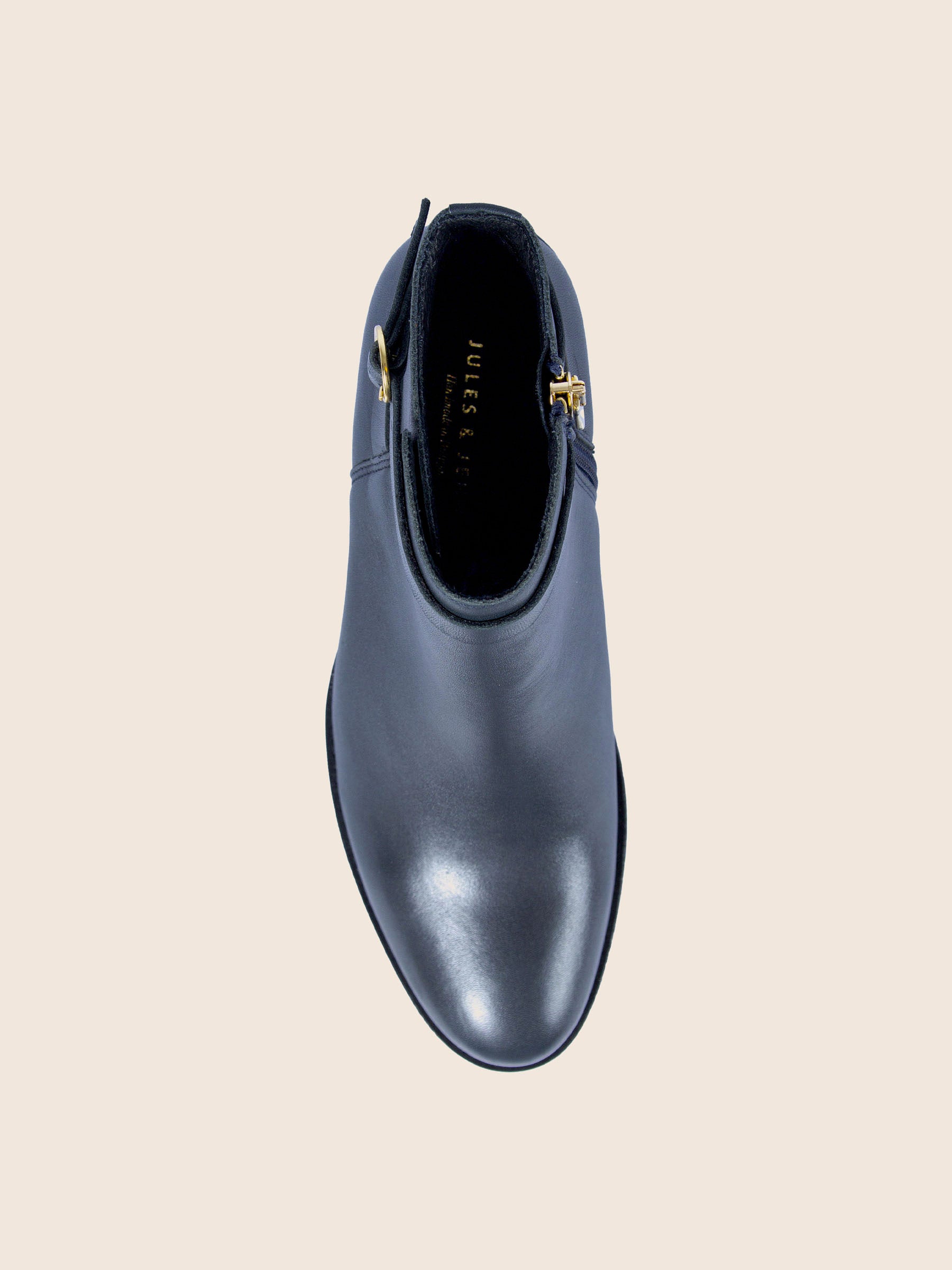 Bottines cavalières cuir bleu