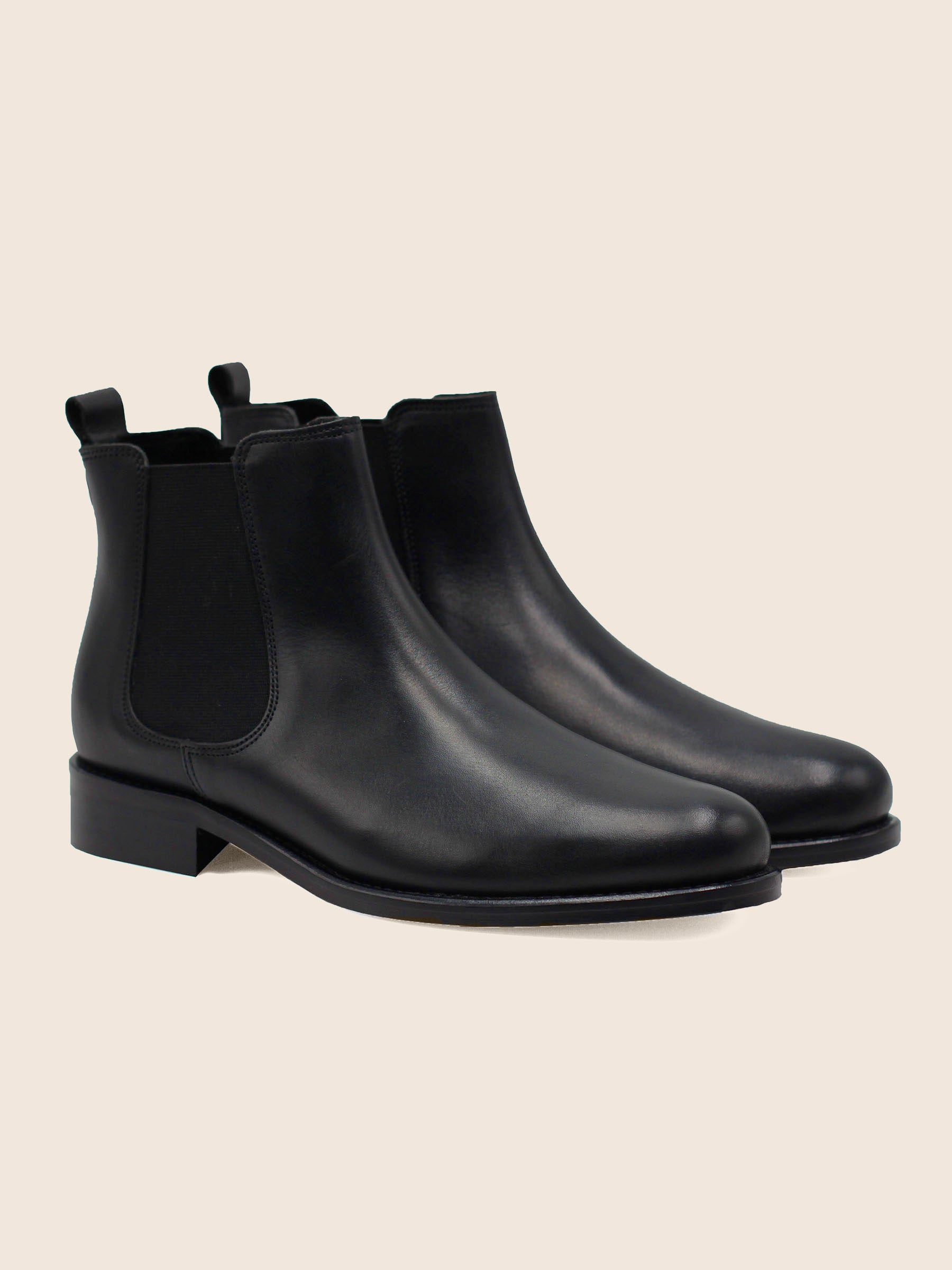 bottines chelsea cuir noir jules jenn