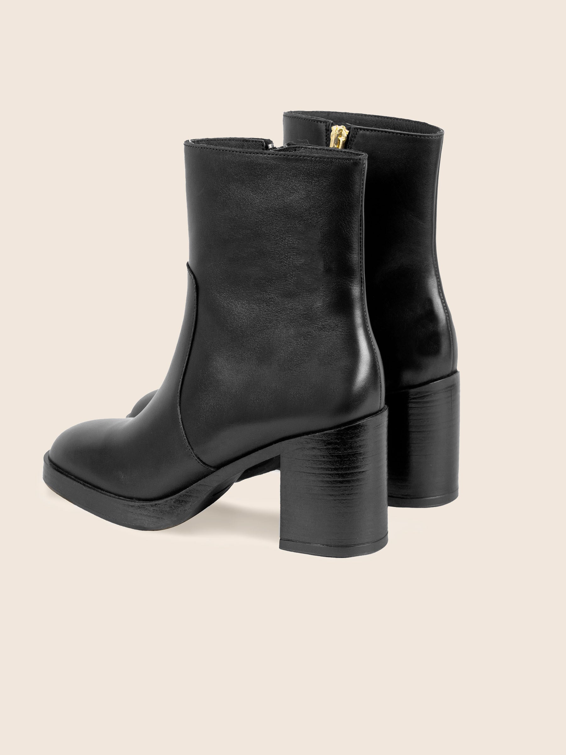 vue arriere bottines plateforme cuir noir jules jenn