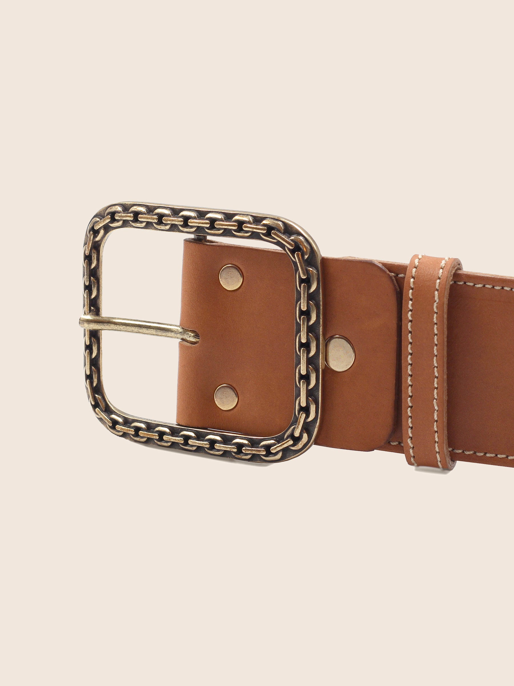 Ceinture bijou cuir camel