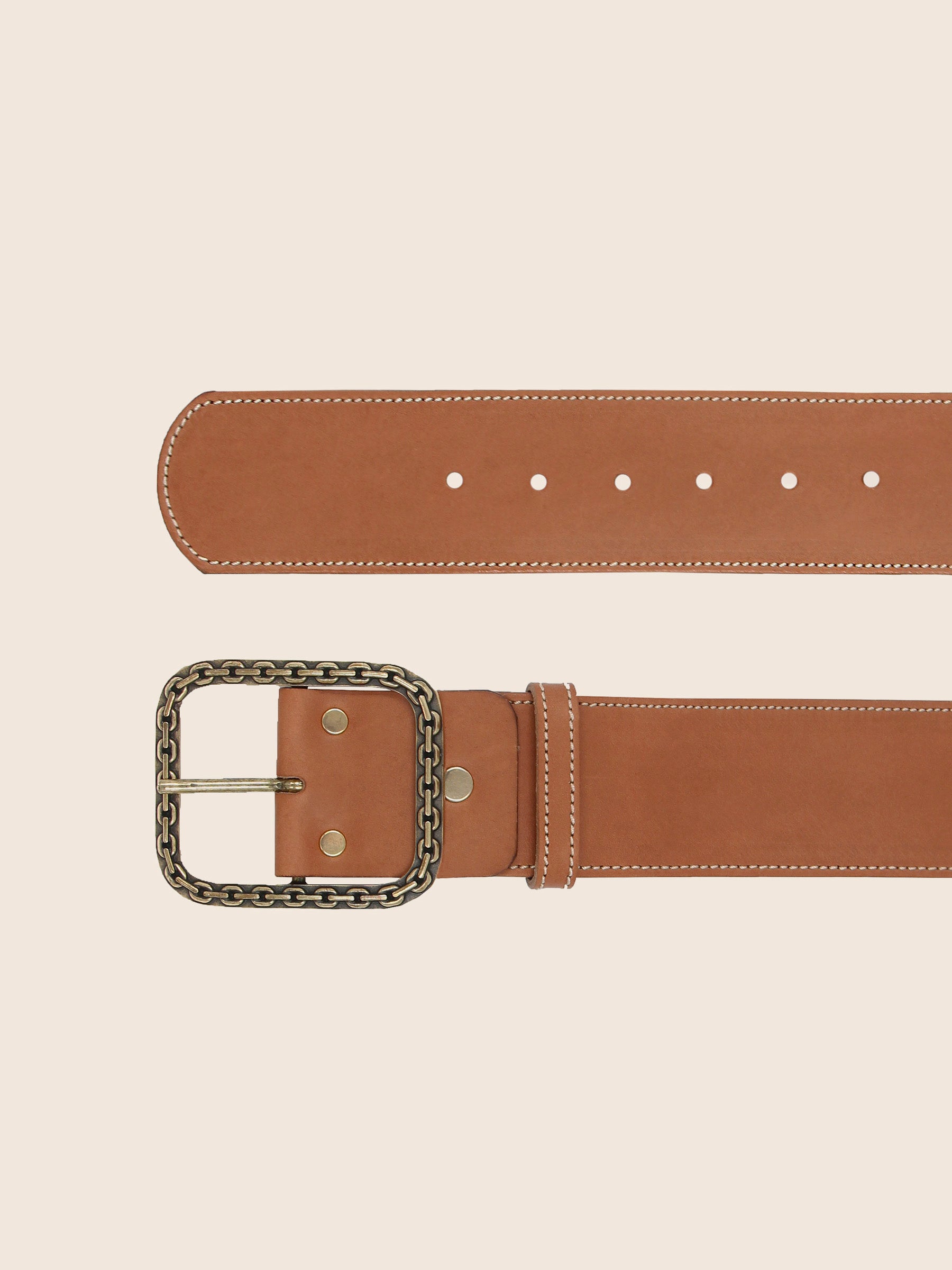 Ceinture bijou cuir camel