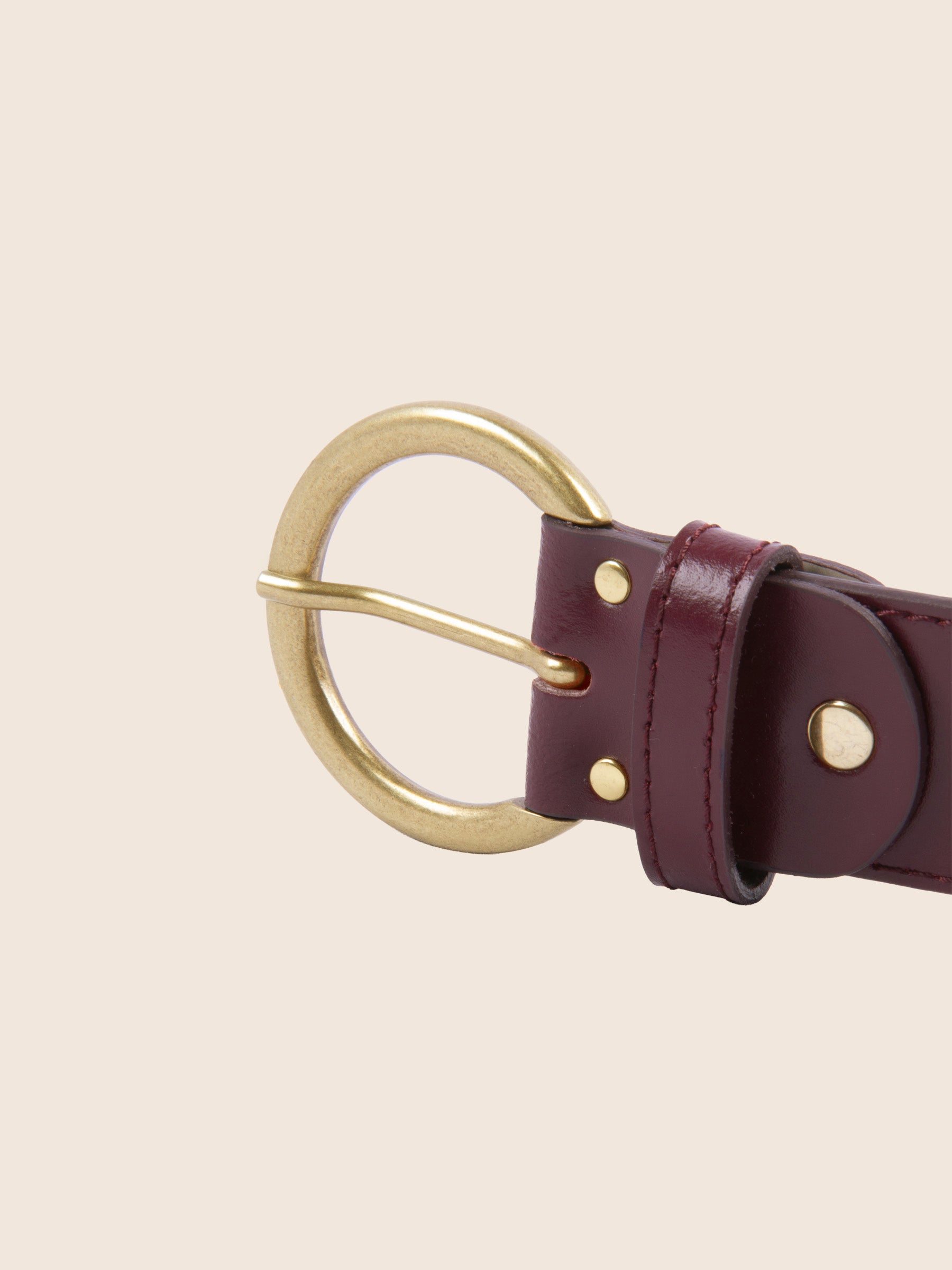 vue boucle ceinture bohème cuir bordeaux jules jenn