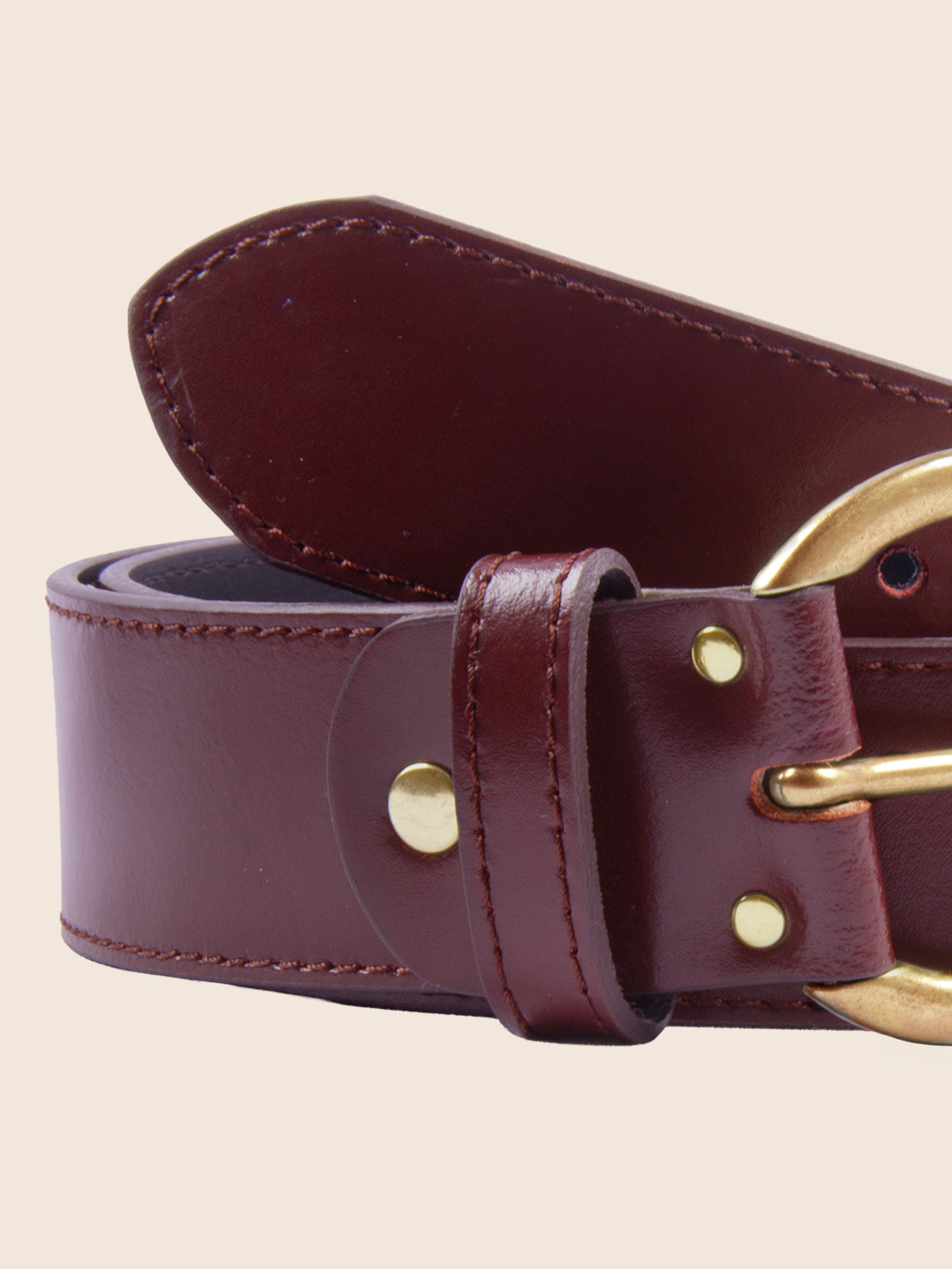 vue serree ceinture bohème cuir bordeaux jules & jenn