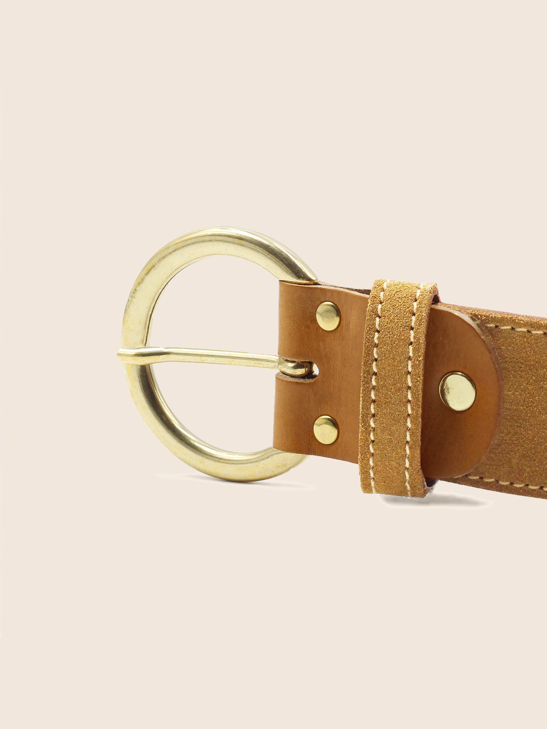 vue boucle ceinture boheme cuir daim camel jules jenn