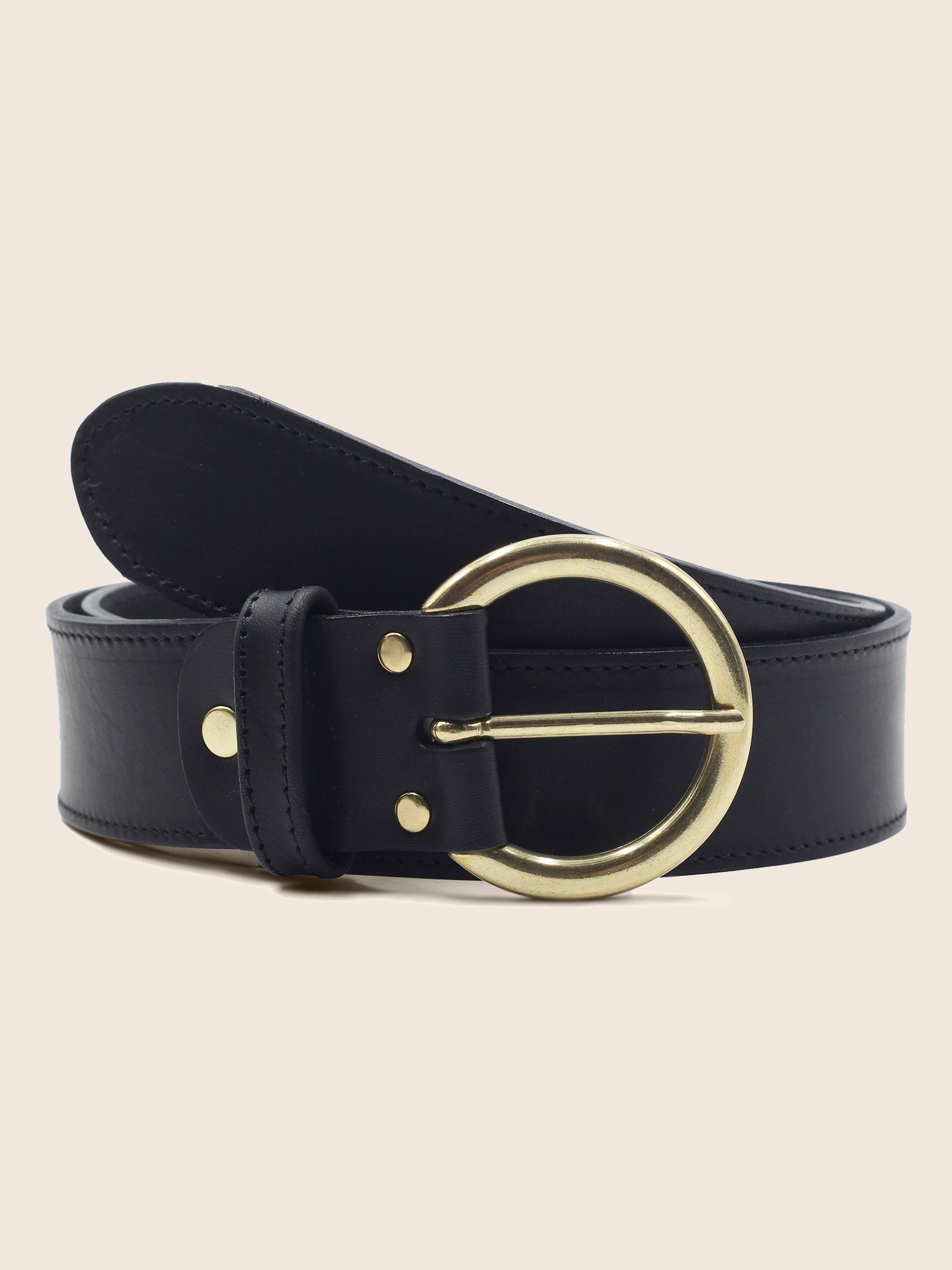 ceinture boheme cuir noir jules jenn