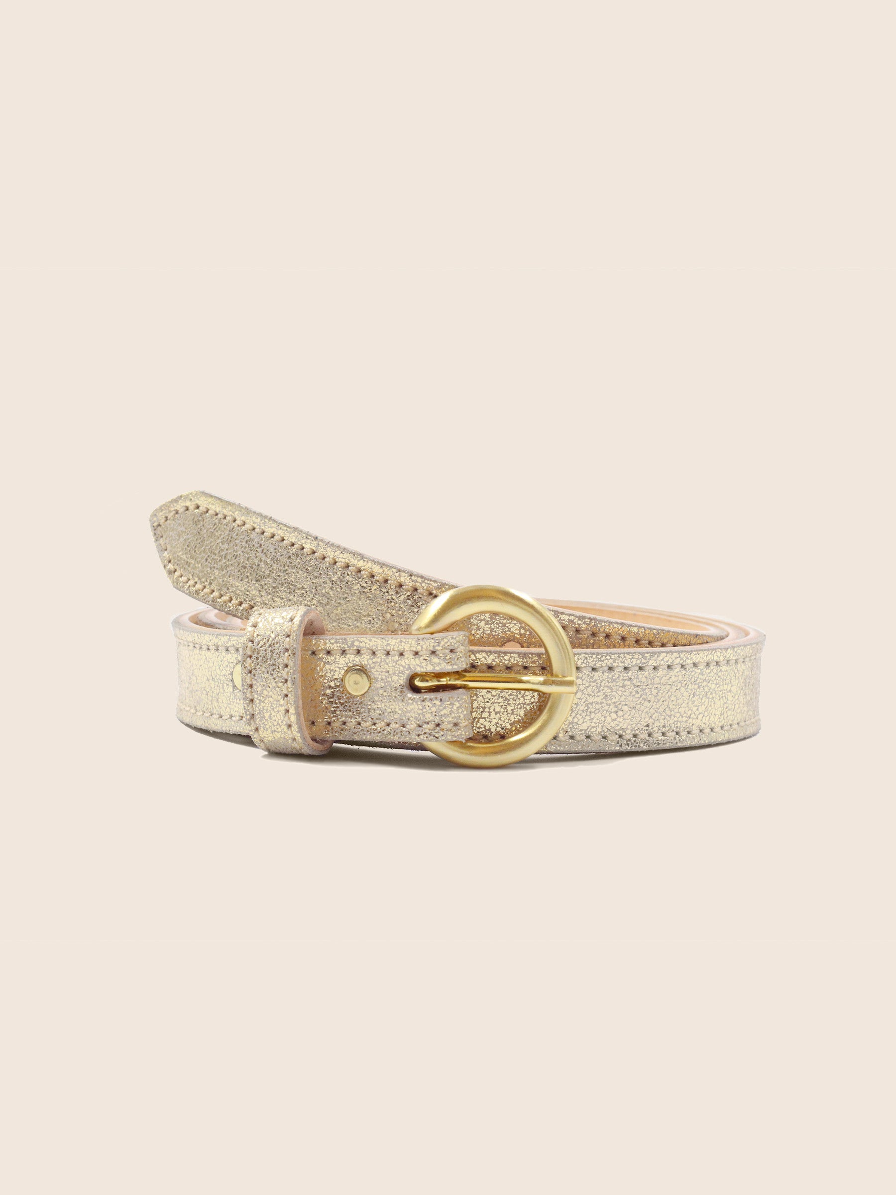 ceinture boucle or cuir dore metallise jules jenn