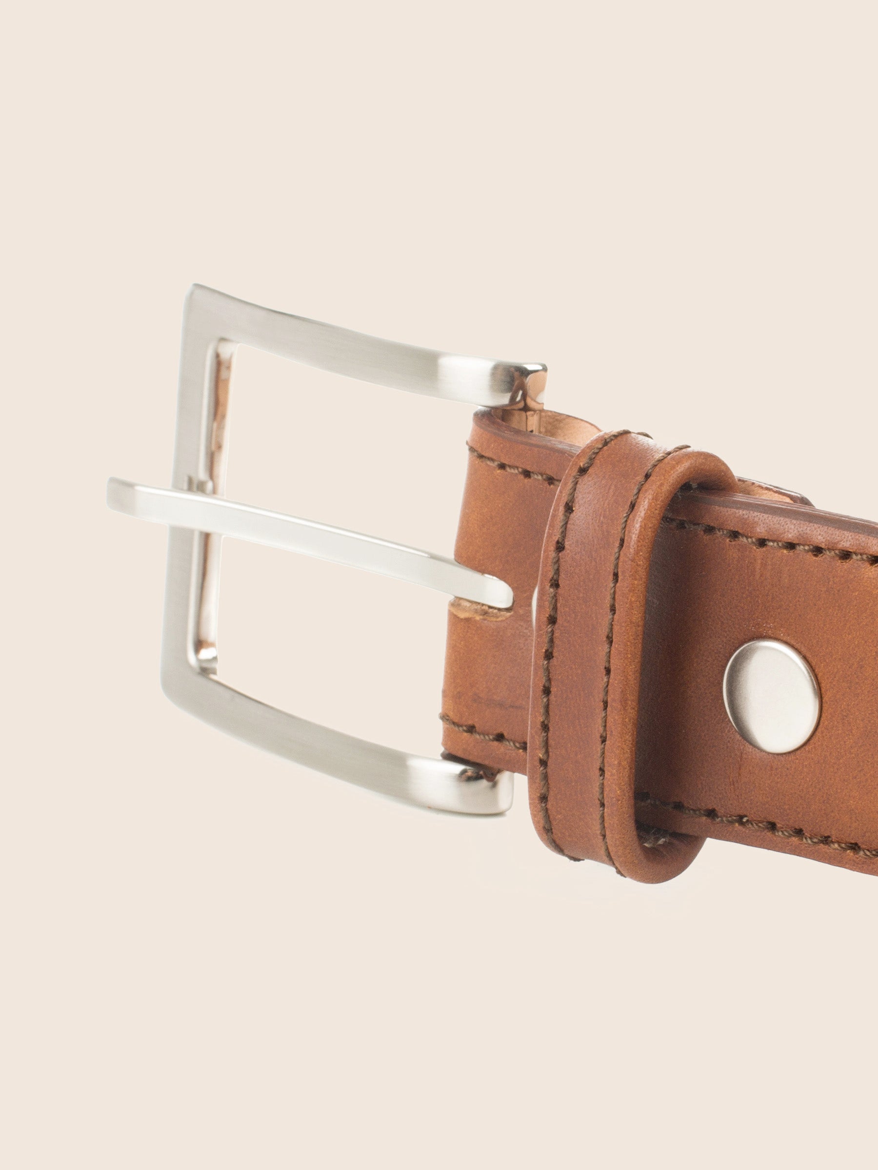 boucle de ceinture classique cuir cognac Jules Jenn