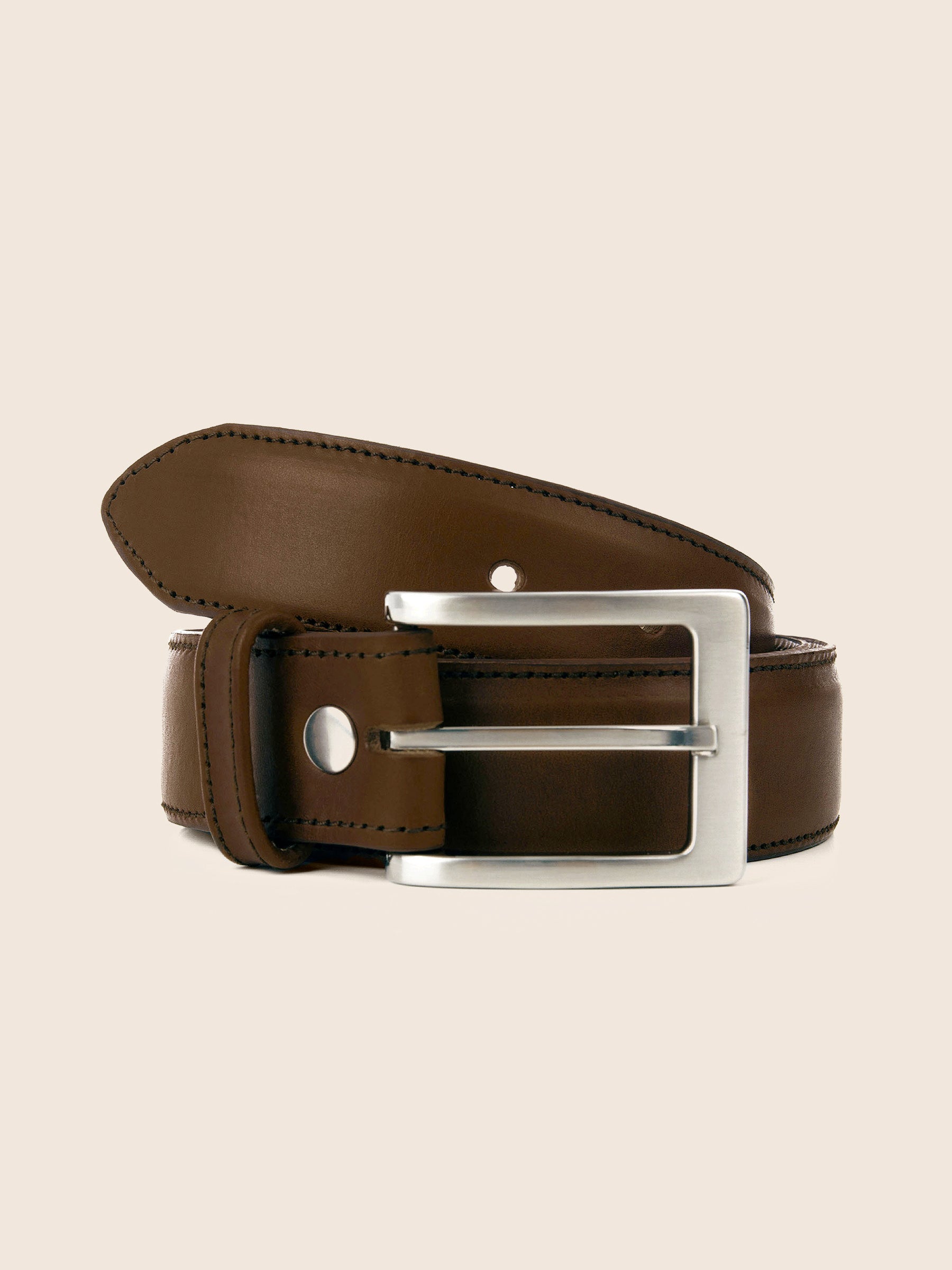 ceinture classique cuir marron jules jenn