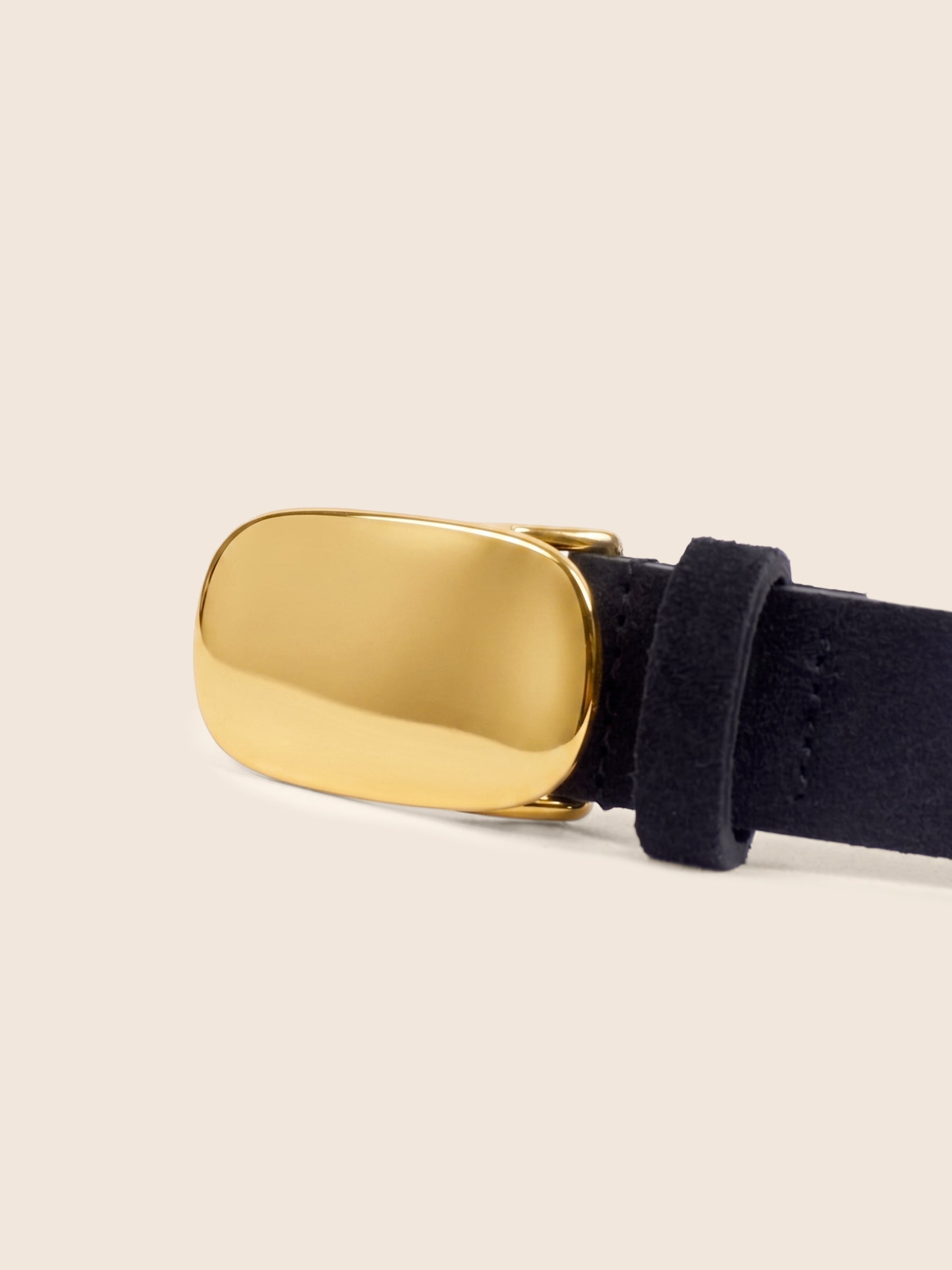 photo vue profil ceinture gaia cuir daim noir jules jenn