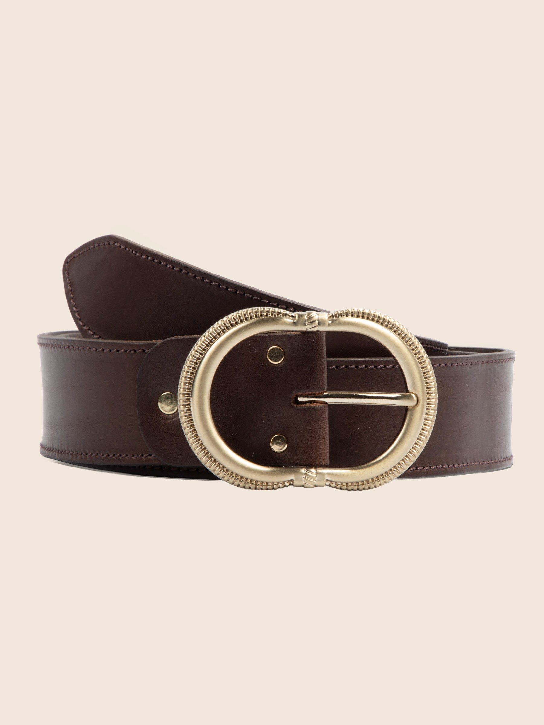 ceinture honfleur cuir marron jules & jenn
