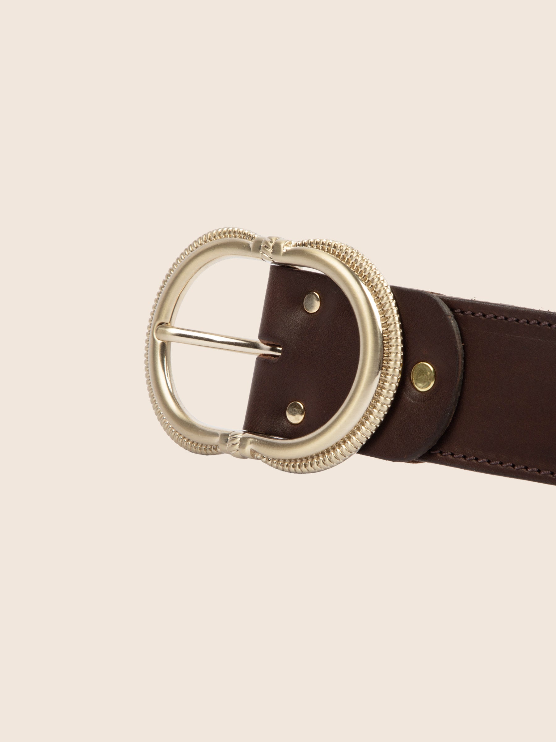 vue boucle ceinture honfleur cuir marron jules & jenn