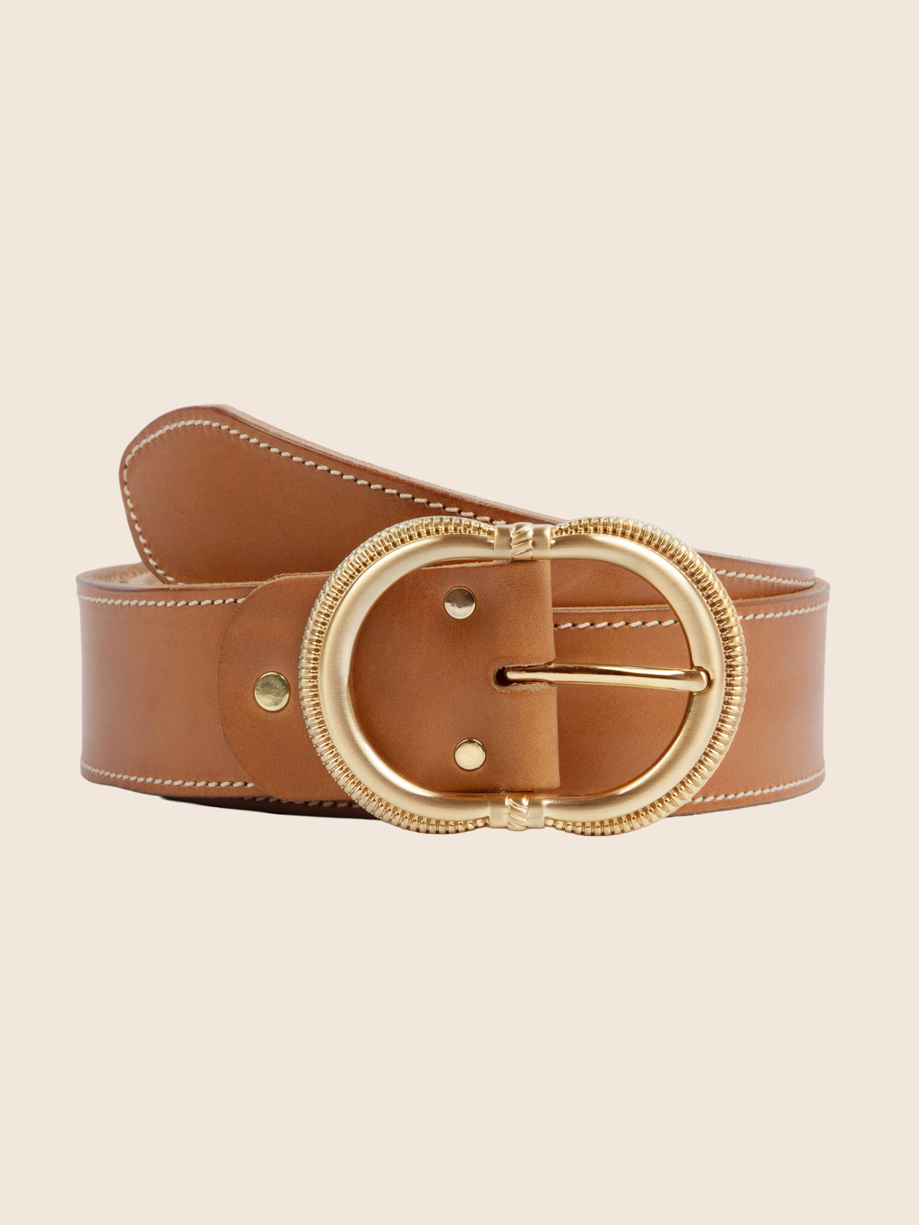 ceinture honfleur cuir naturel jules & jenn