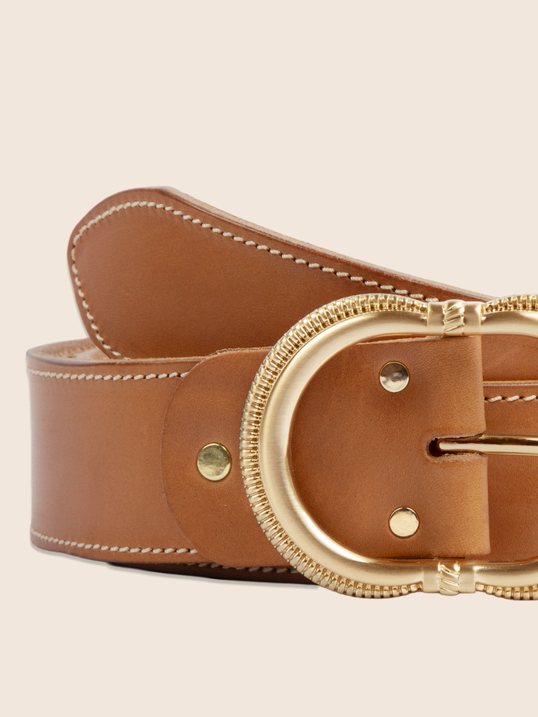 vue serree ceinture honfleur cuir naturel jules & jenn