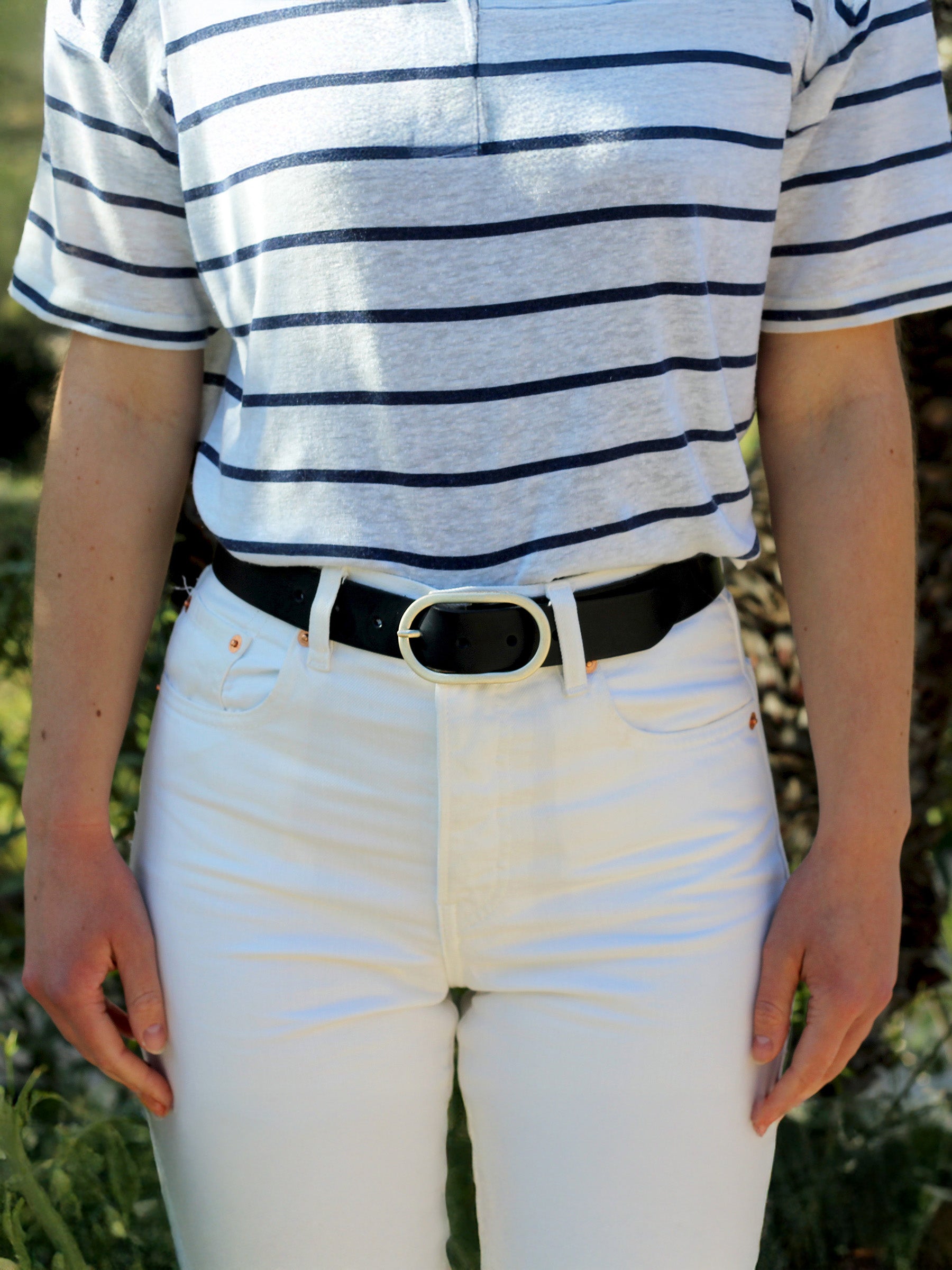 vue portée ceinture large cuir noir jules jenn