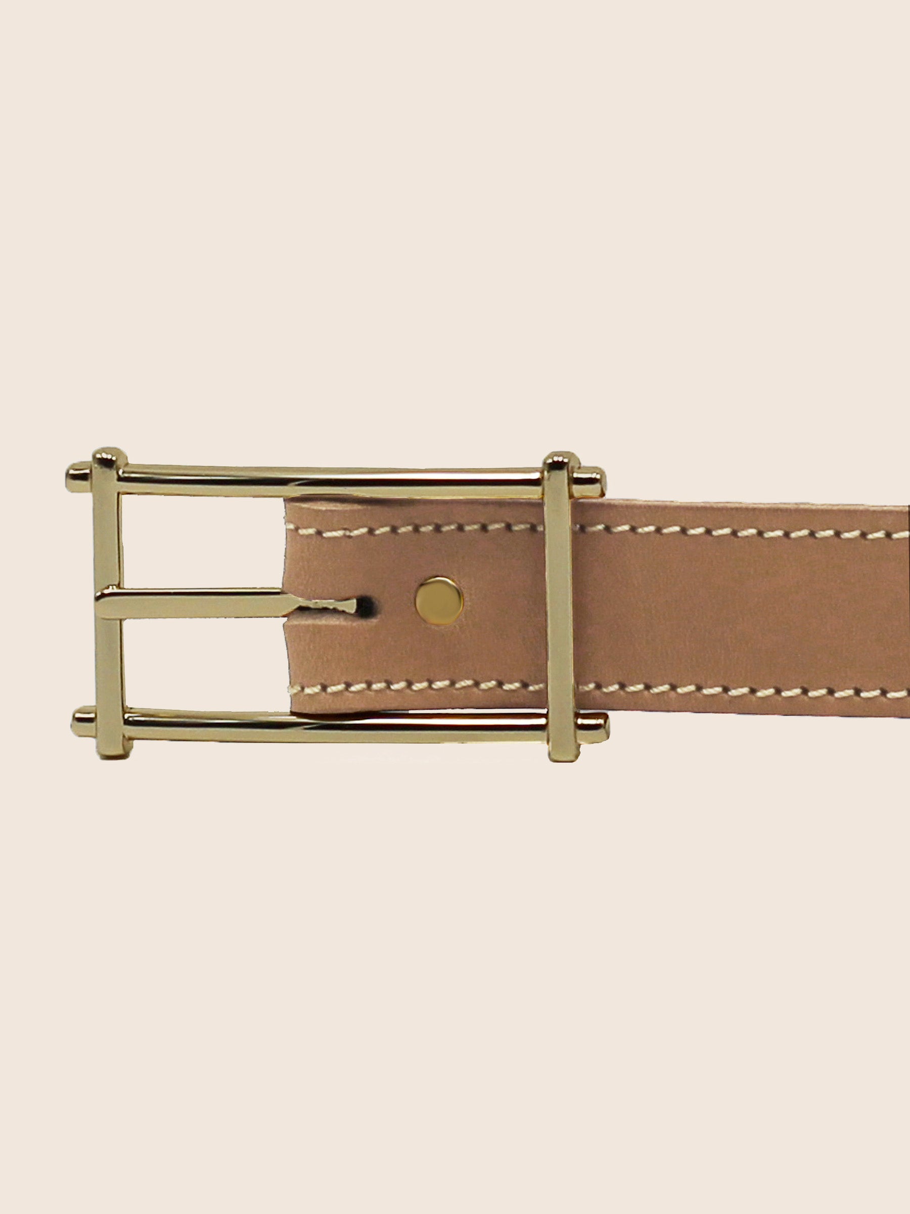 boucle ceinture mademoiselle cuir beige fabriquee en France