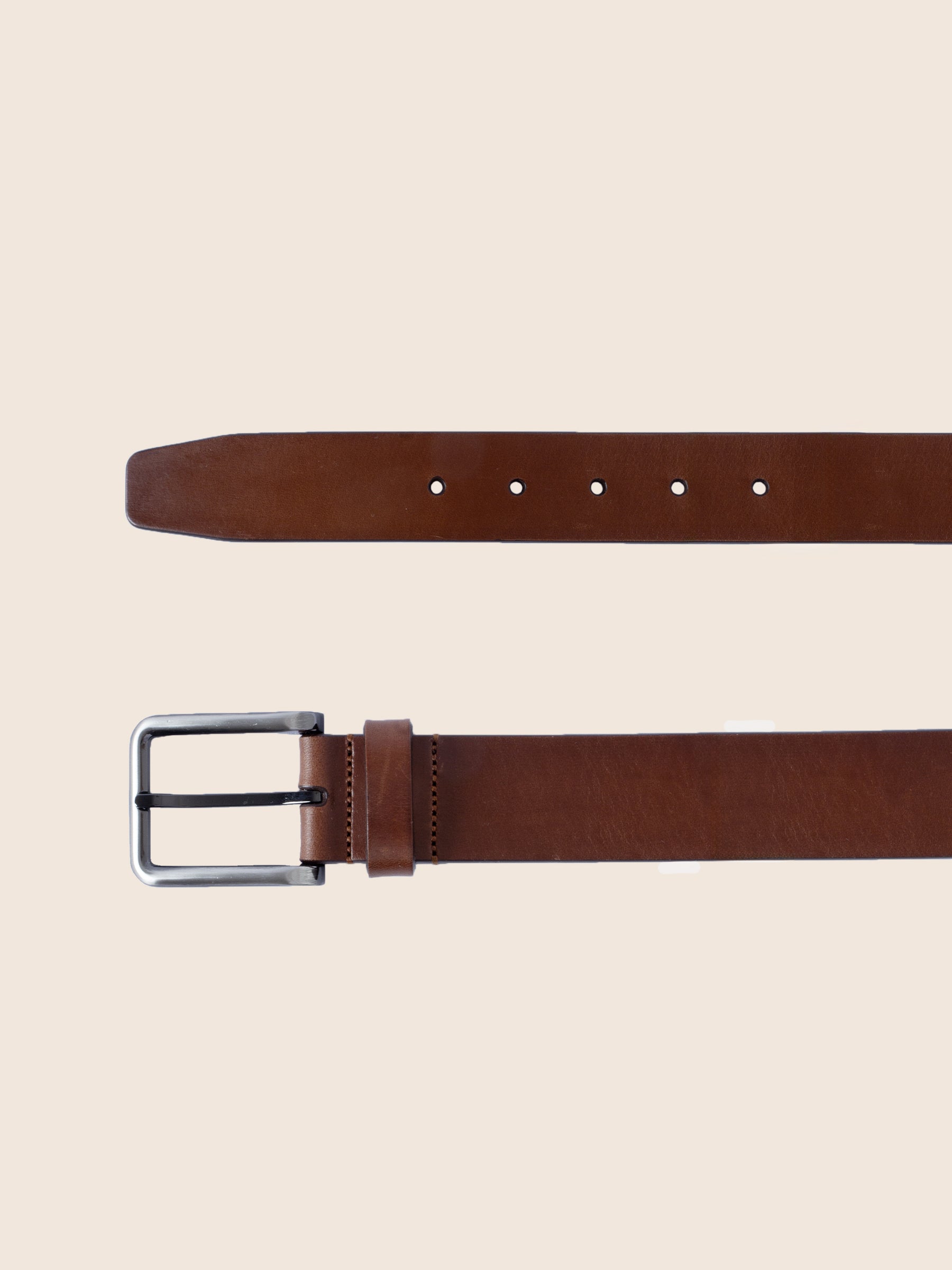 vue dessus ceinture cuir marron jules jenn
