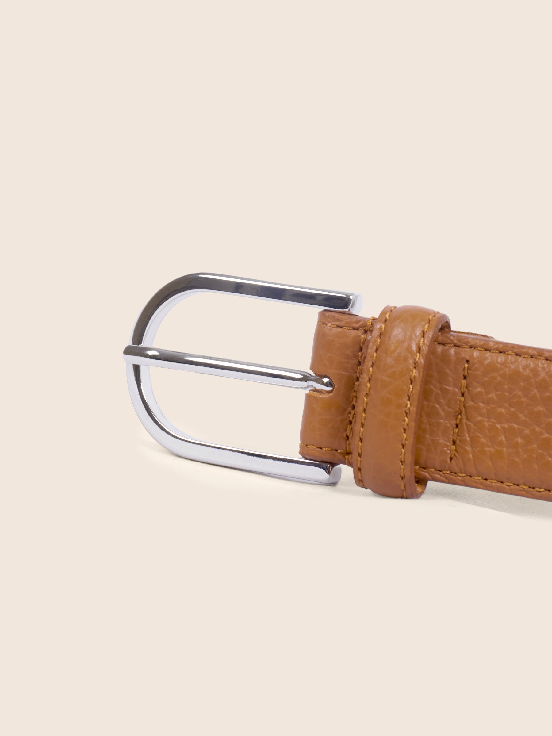 Ceinture Oscar cuir grainé camel