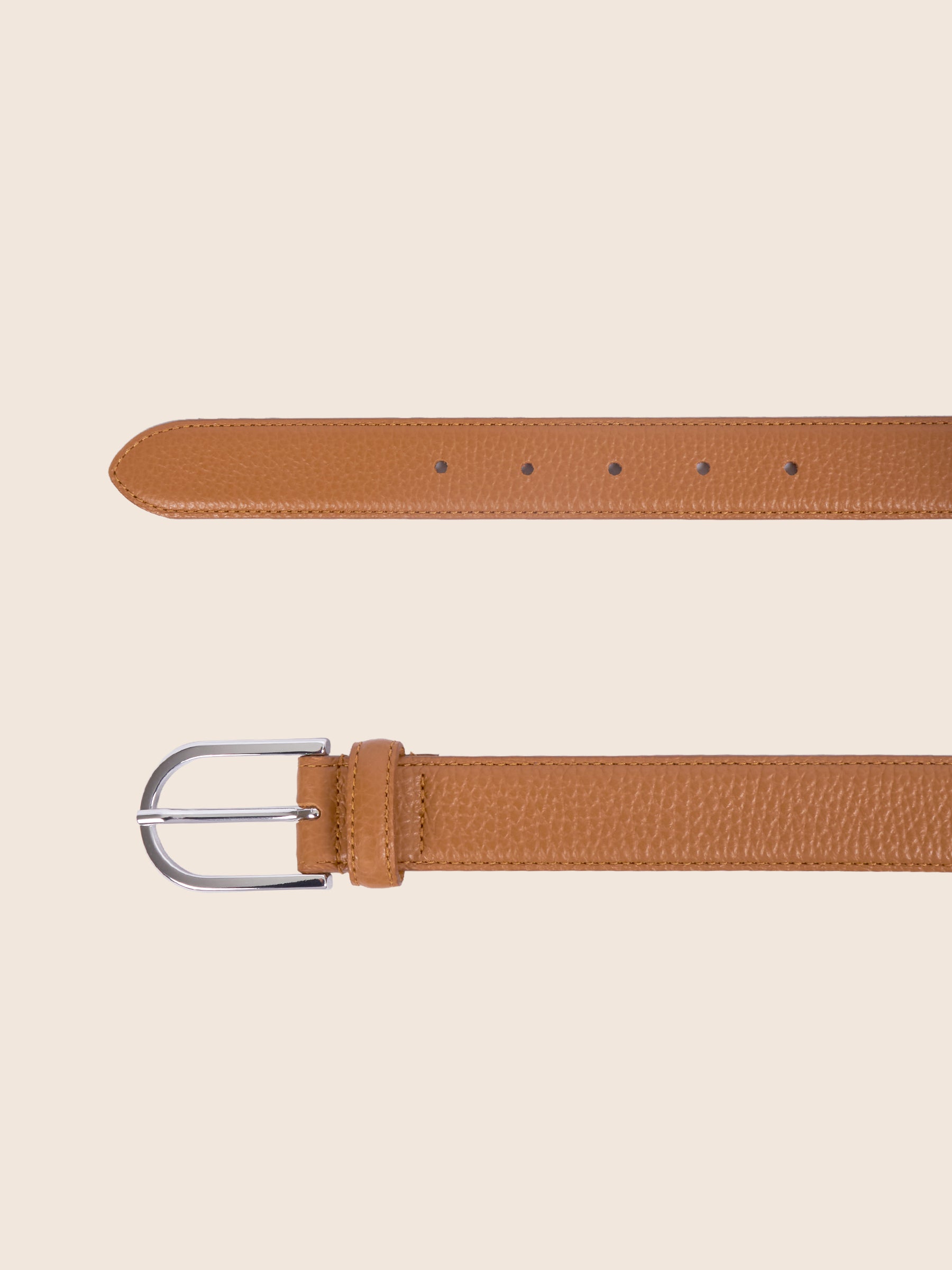 Ceinture Oscar cuir grainé camel