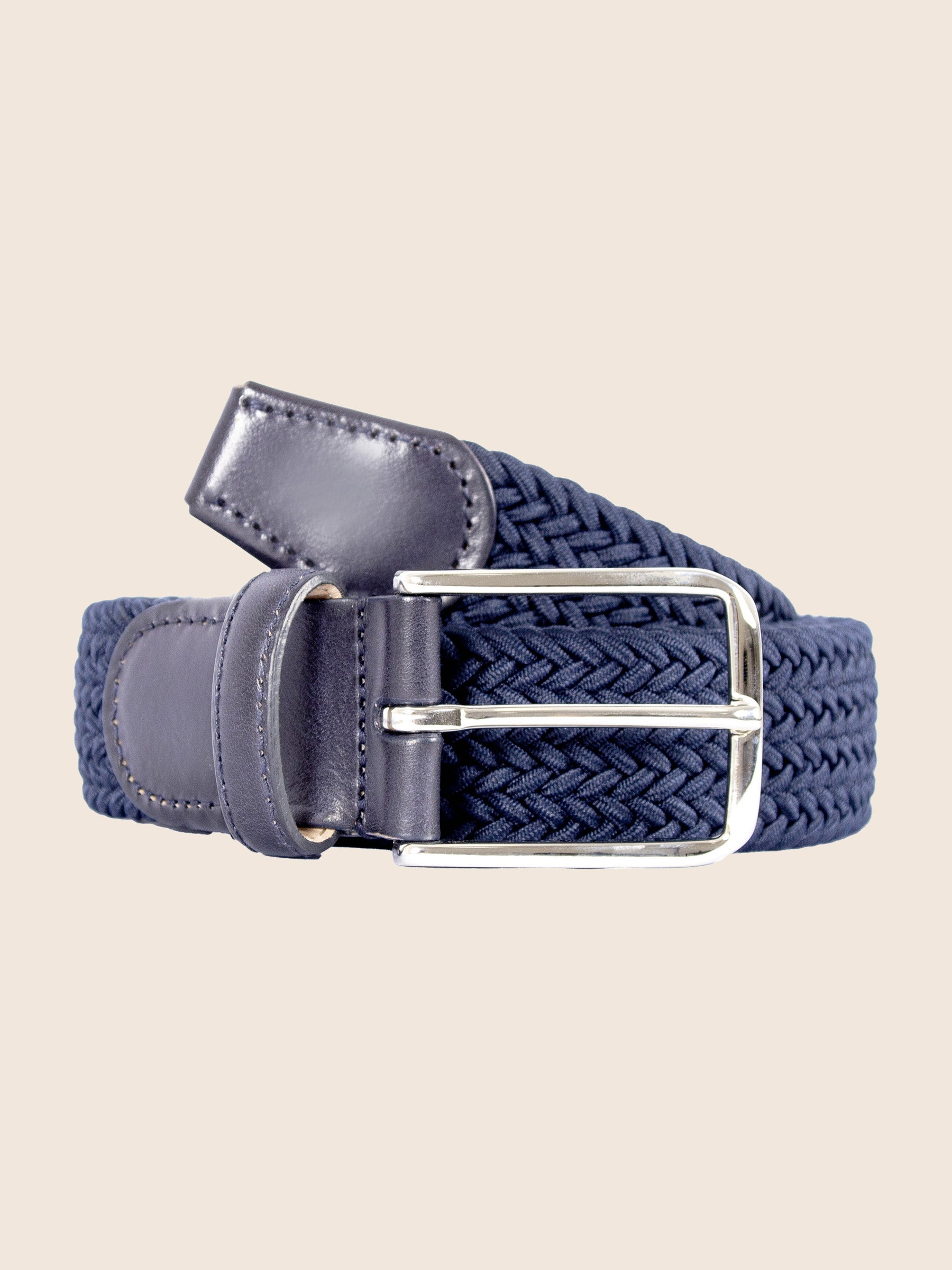 ceinture tressee homme textile cuir bleu jules jenn