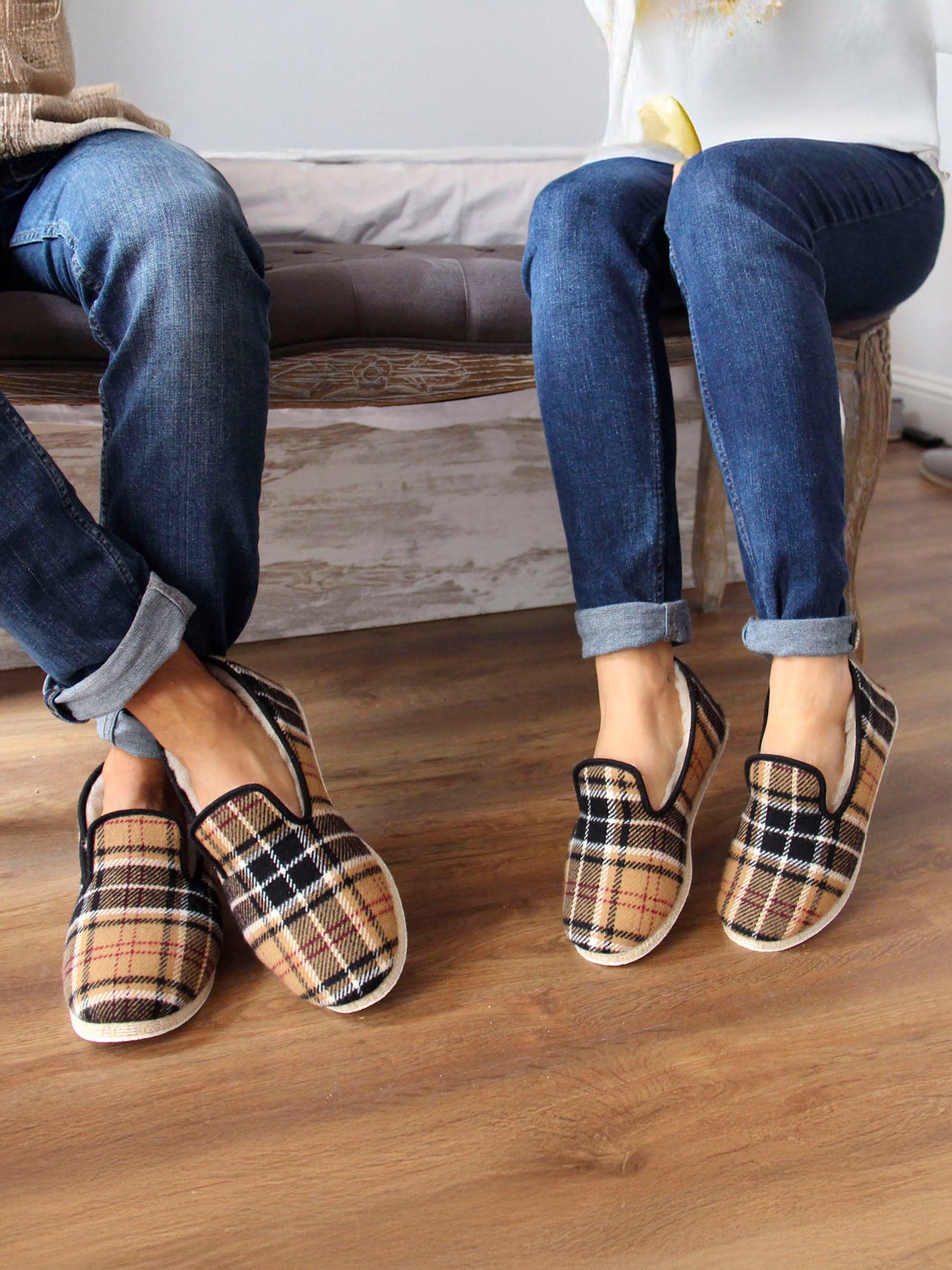 vue portée ecossais beige jules jennvue portée