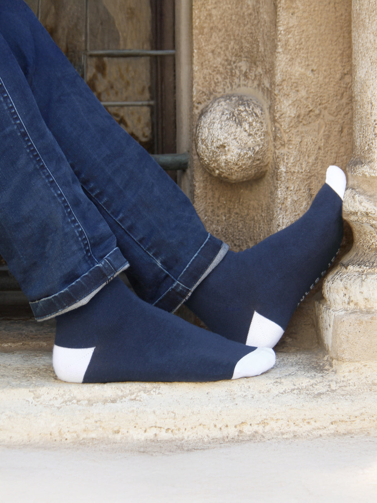 Chaussettes coton bleu