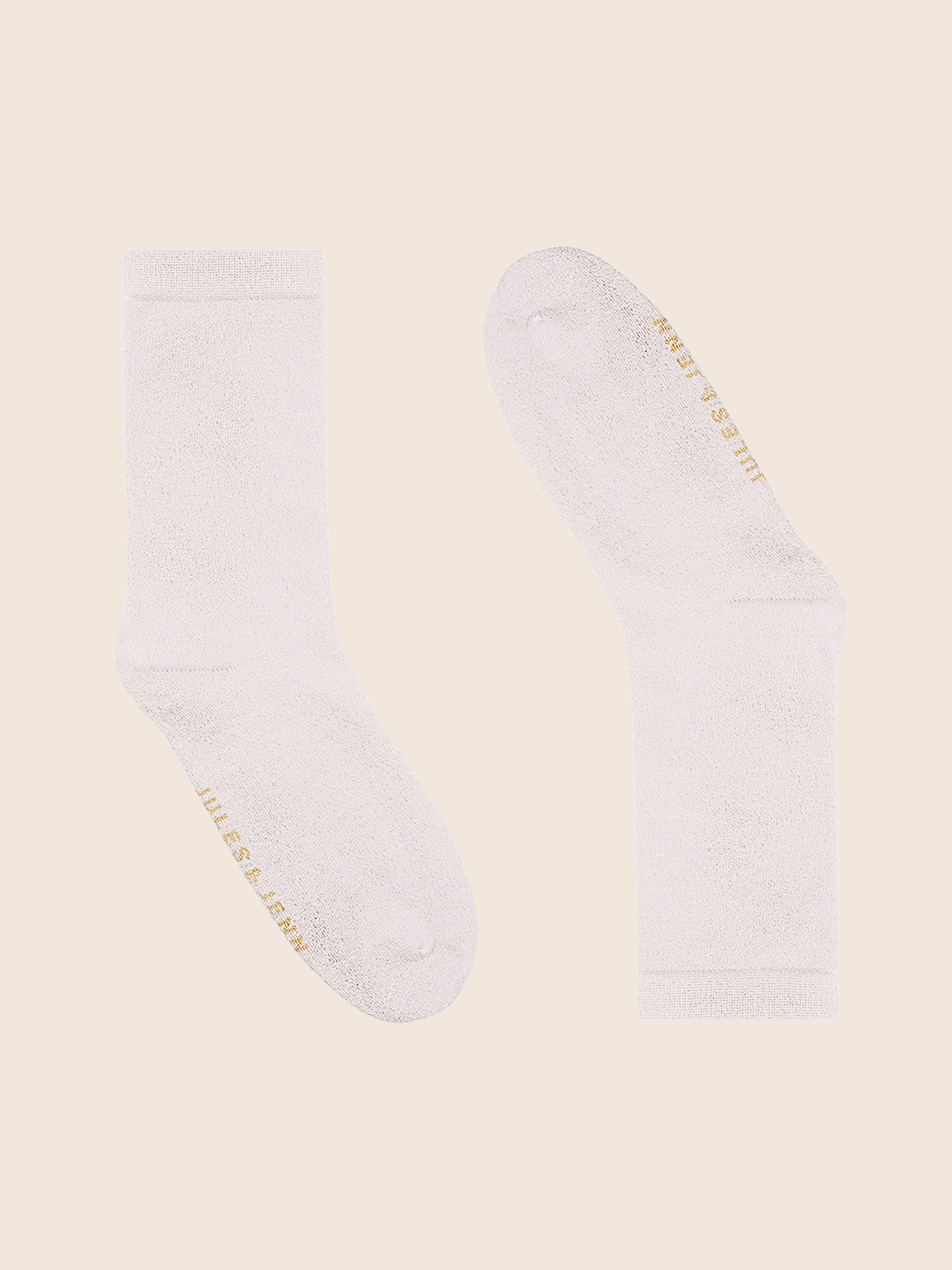 chaussette lurex blanc argenté pack jules jenn