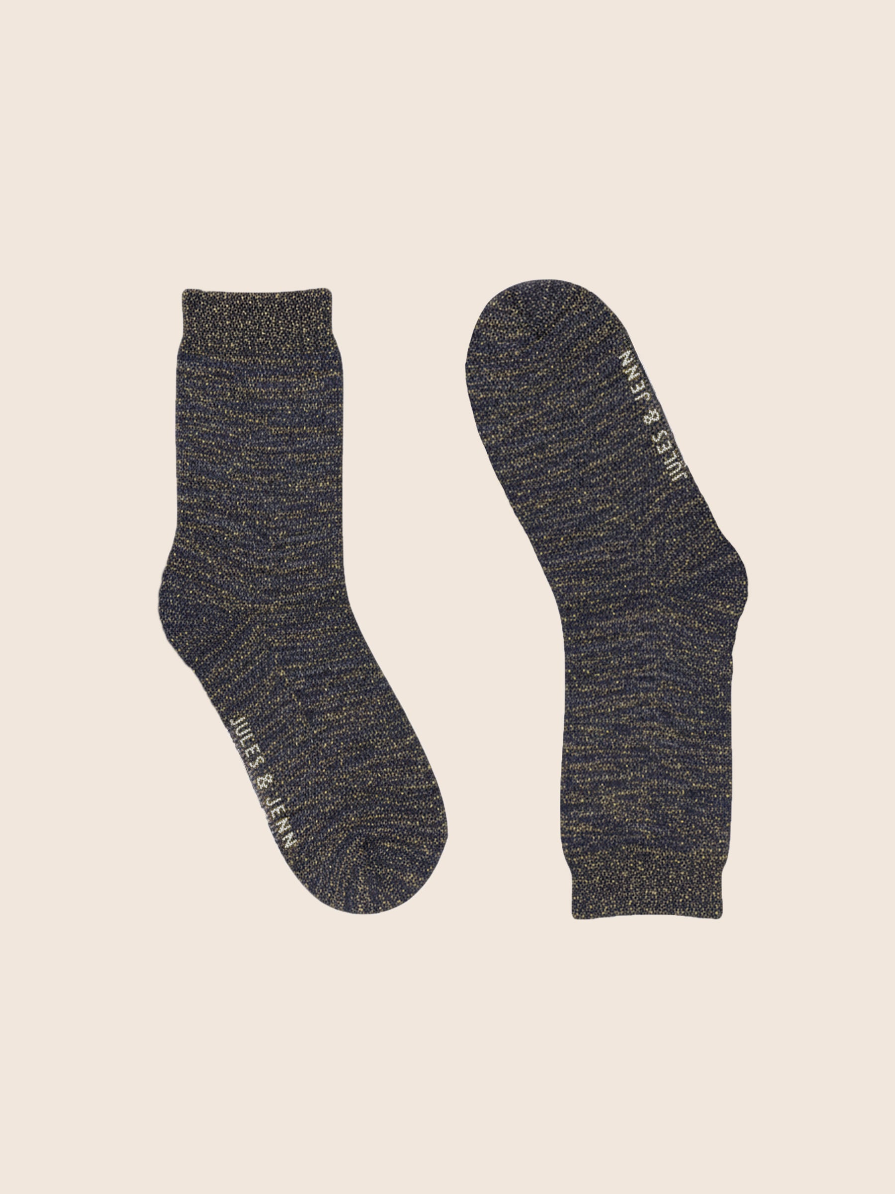 chaussettes lurex bleu doré pack jules jenn
