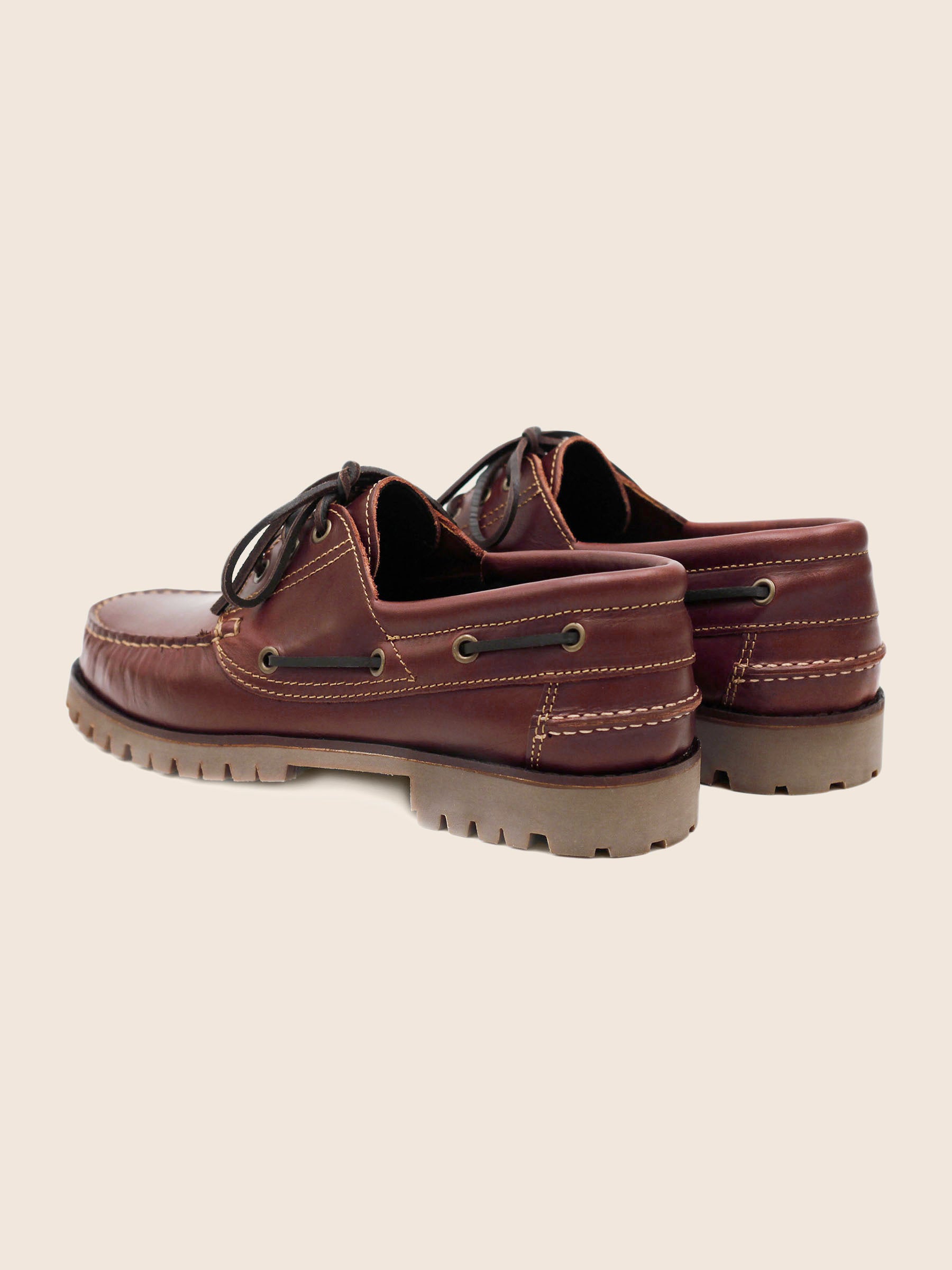 Chaussures bateau crampons marron
