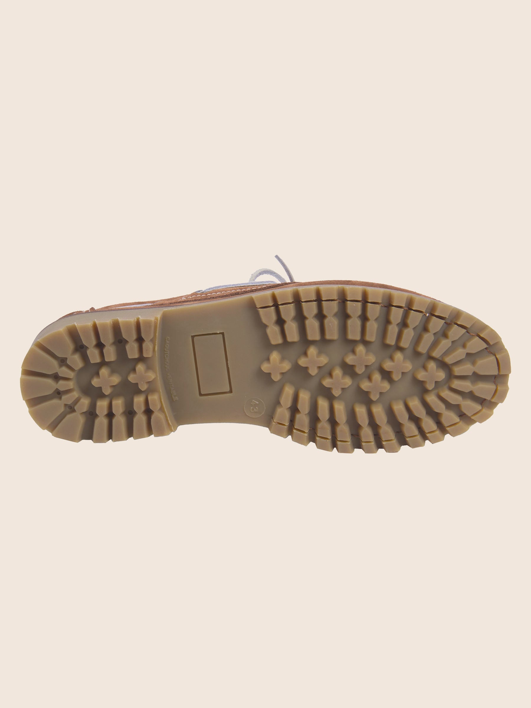 vue semelle chaussures bateau semelles crantees cuir daim camel jules jenn
