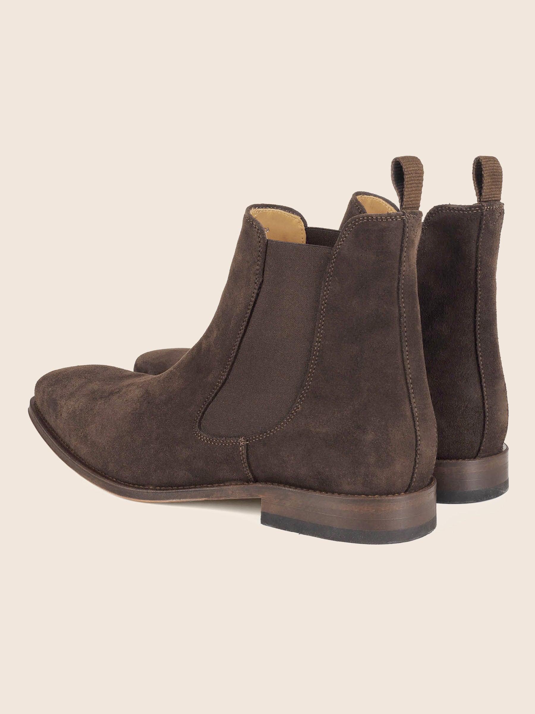 vue arriere de chelsea boots homme cuir daim marron Jules Jenn